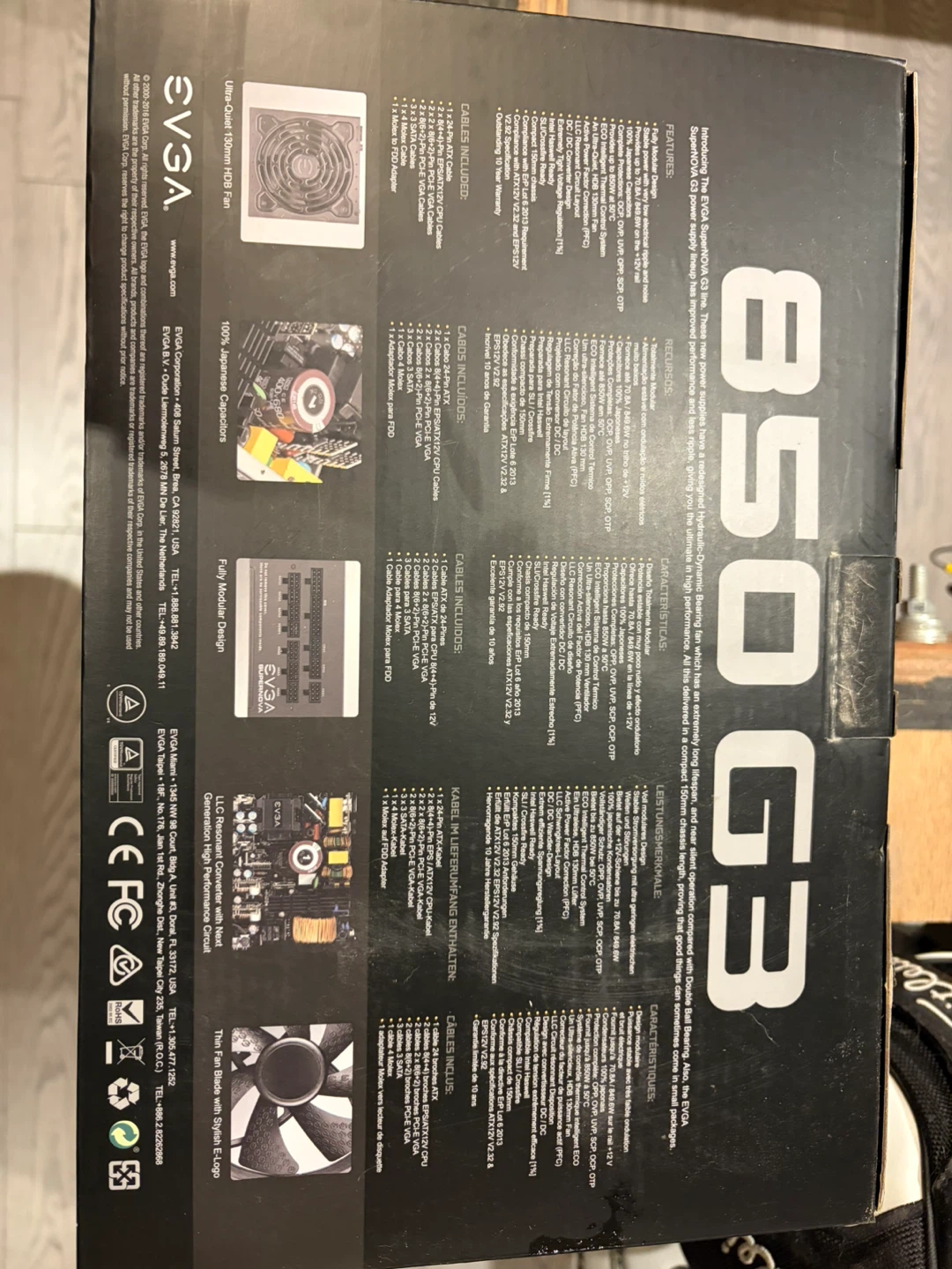 EVGA SuperNOVA 850 G3 Power Supply - photo 2