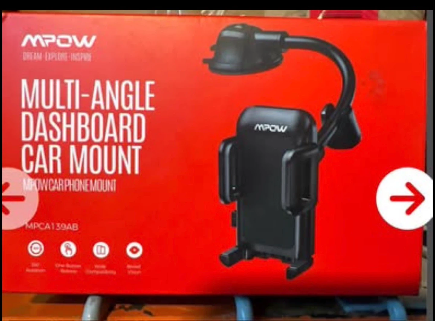 MPOW Multi-Angle Dashboard Car Mount - MPCA139AB