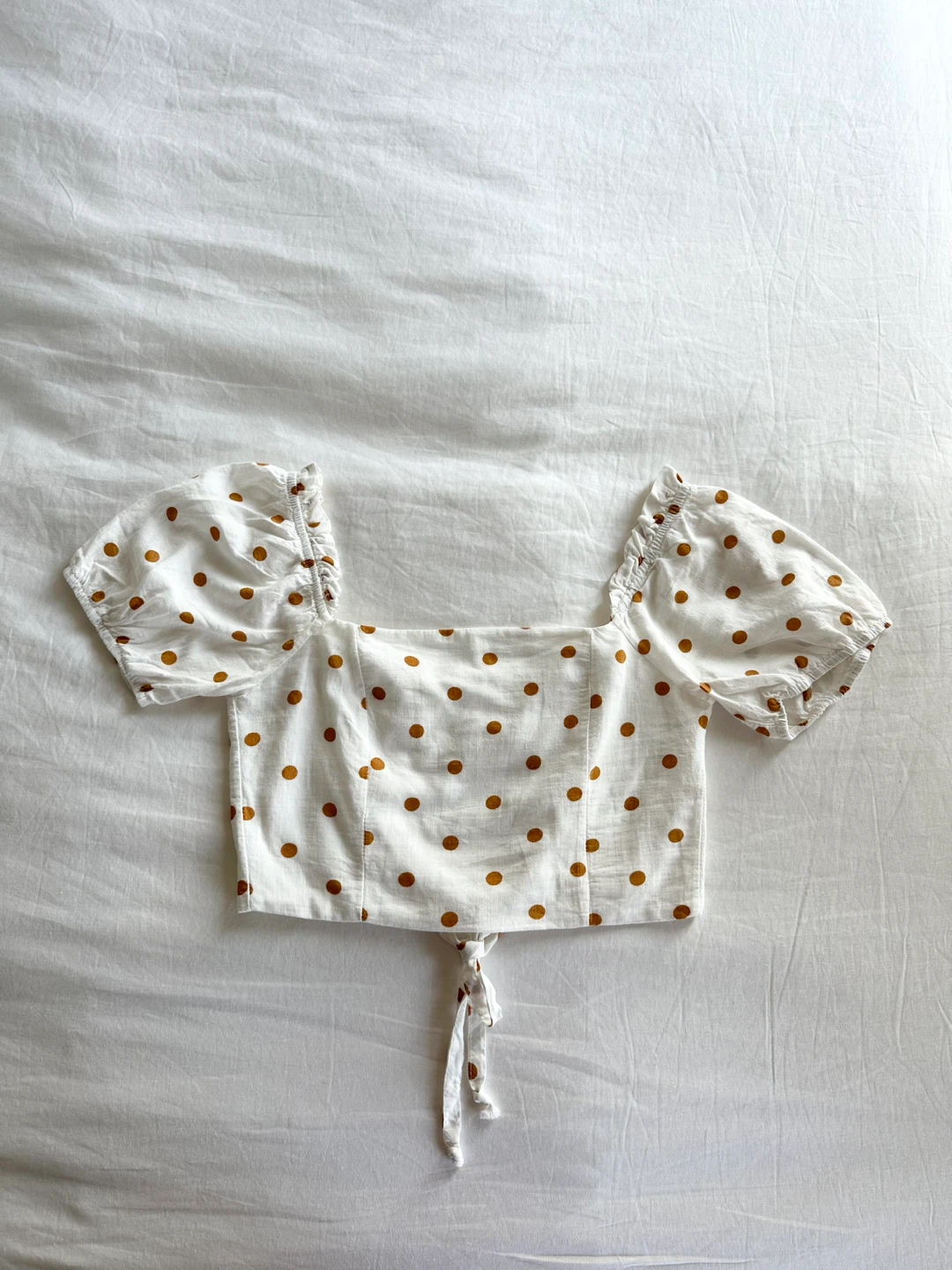 🆕 Urban Romantics Polka Dot Lace-Up Top Size Small - photo 3