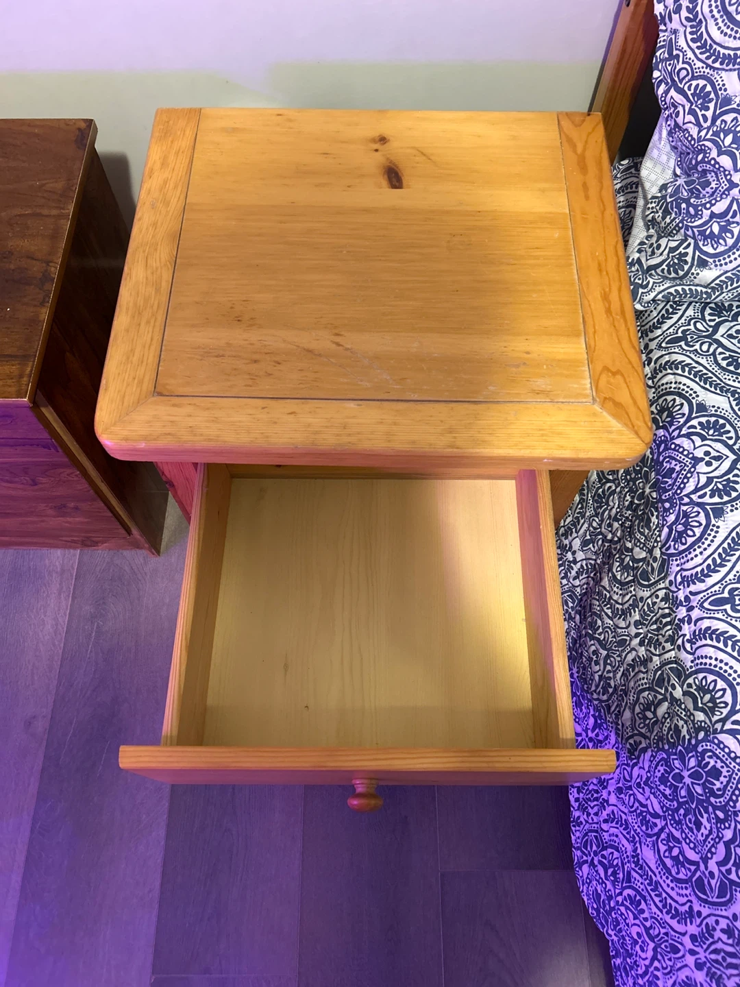 Solid Wood Nightstand - photo 3