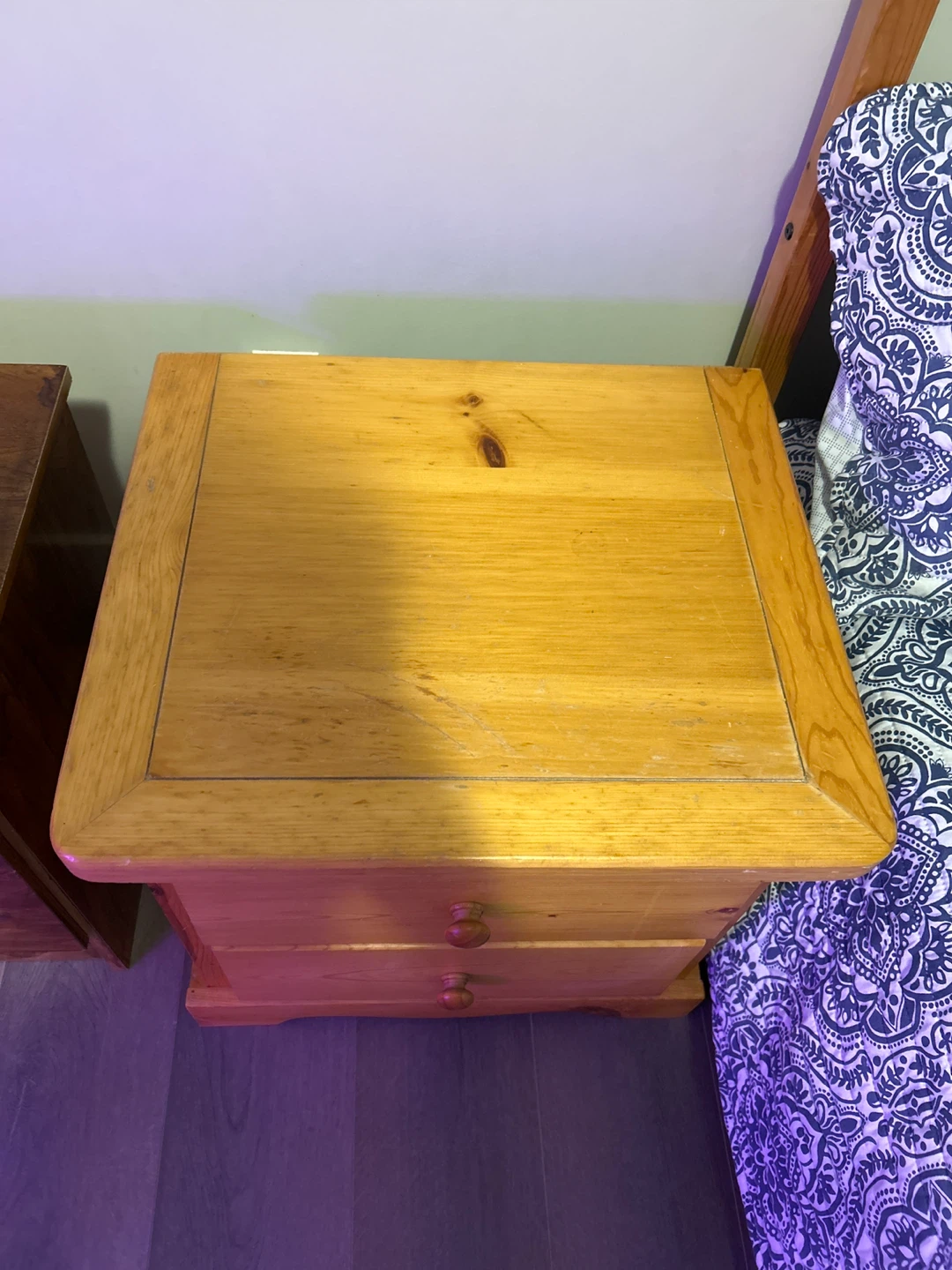 Solid Wood Nightstand - photo 2