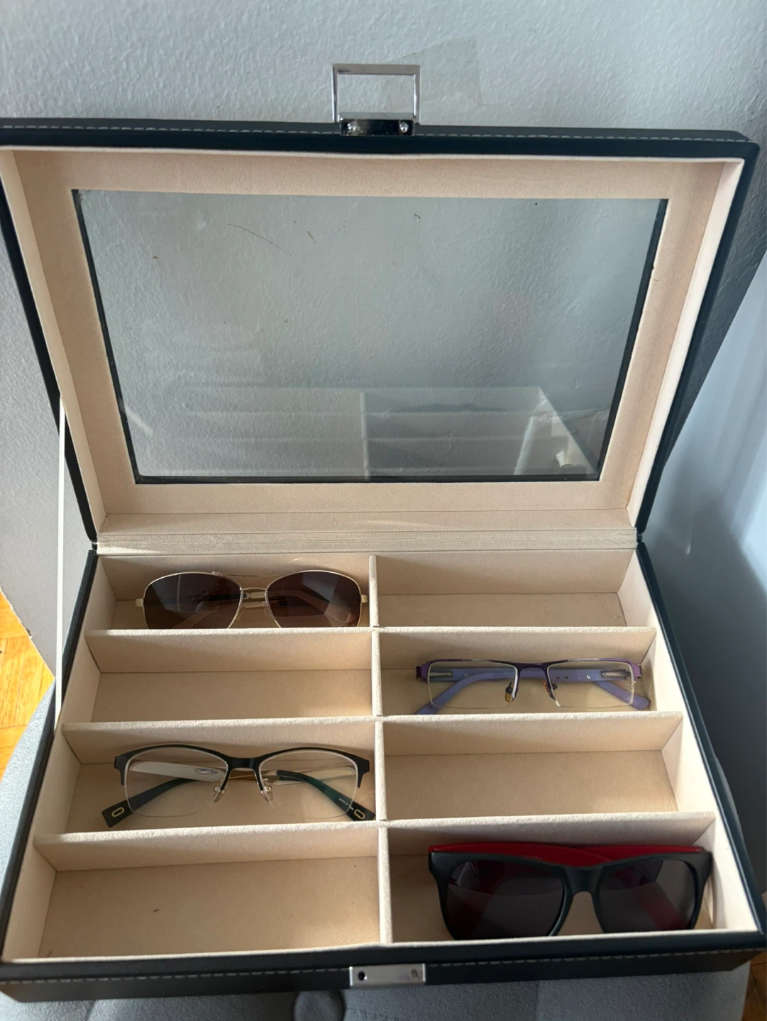 8-Slot Glasses Organizer Box (Glass Top) - photo 2