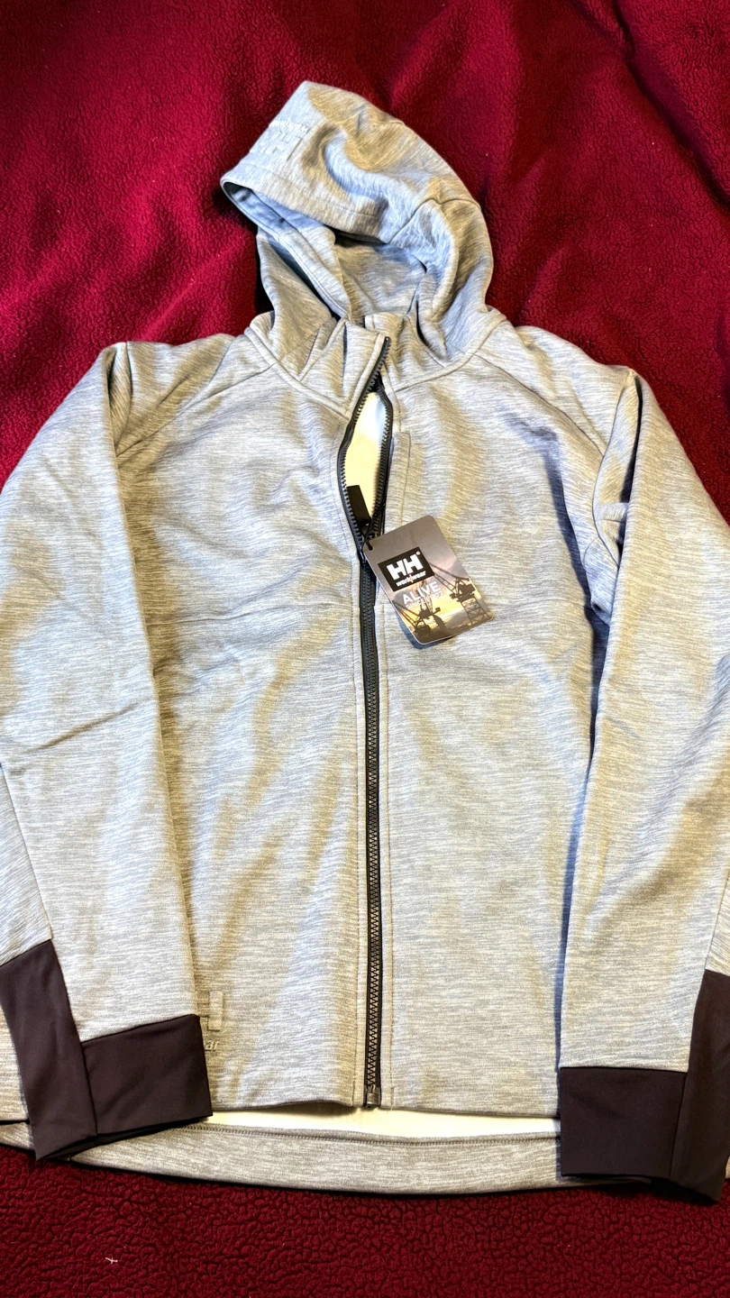 New Helly Hansen Tech Hooded Midlayer - Grey (Size L)