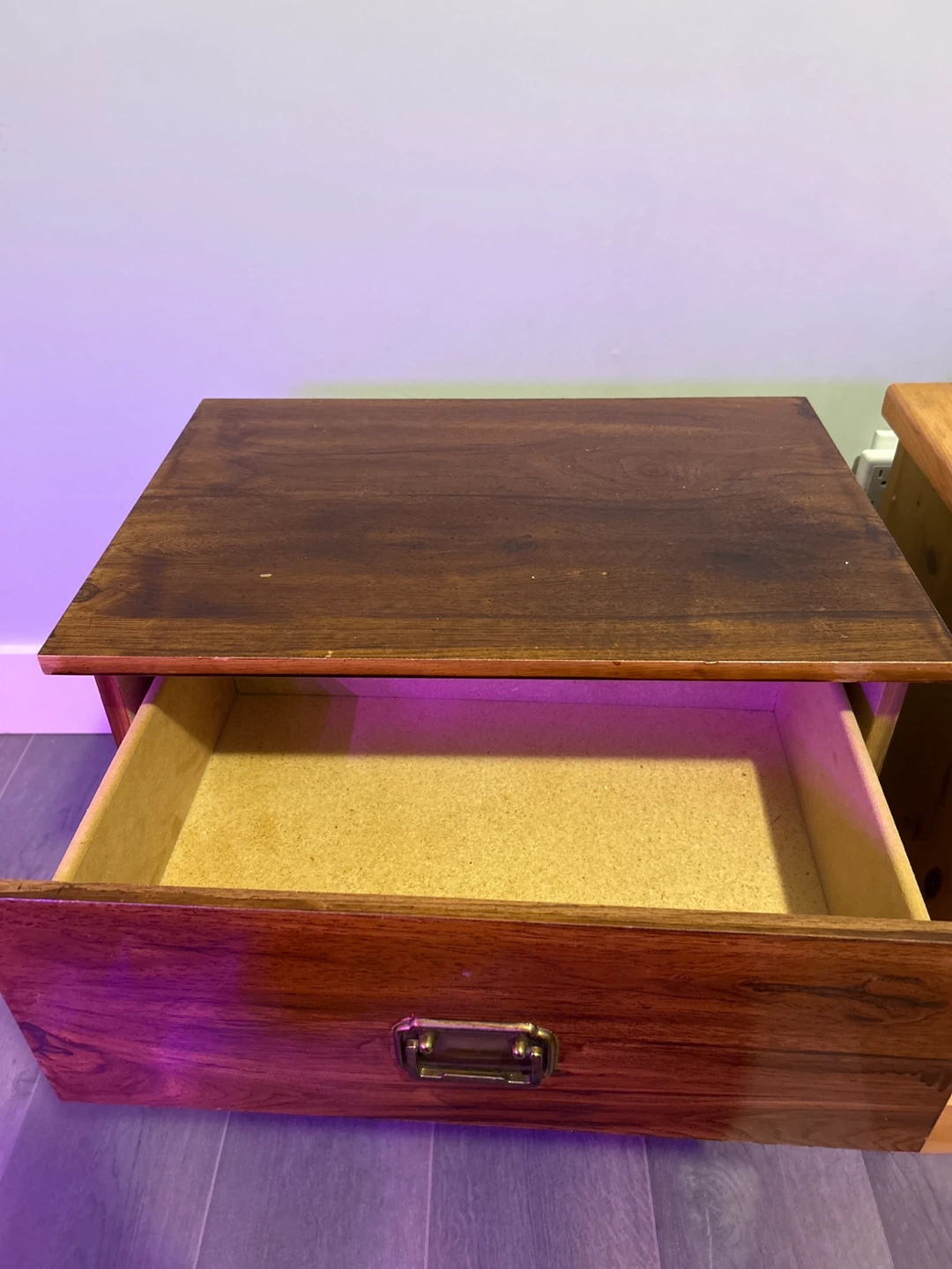 Wooden Two-Drawer Nightstand - photo 3