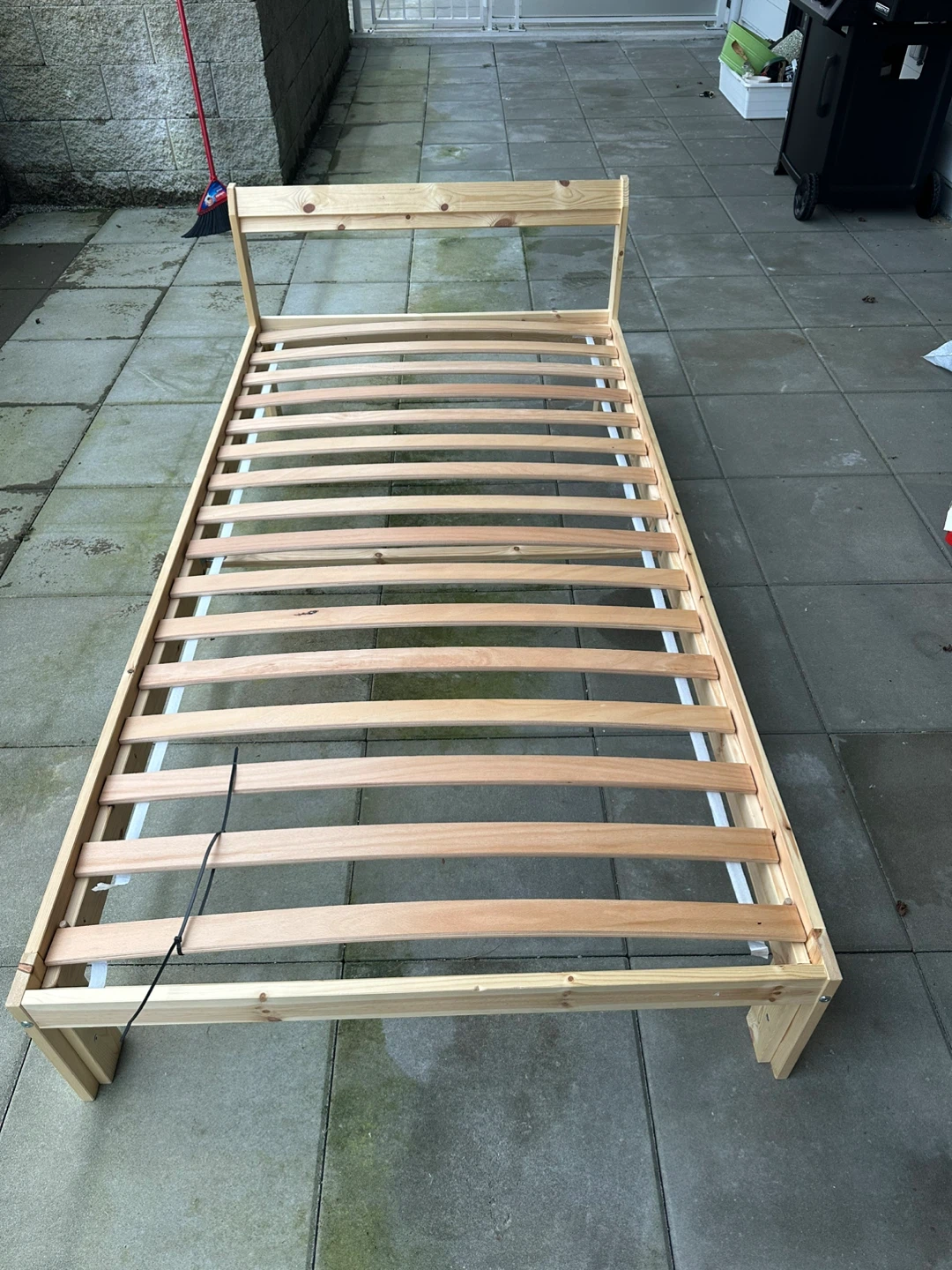 Wooden Twin Bed Frame with Slats