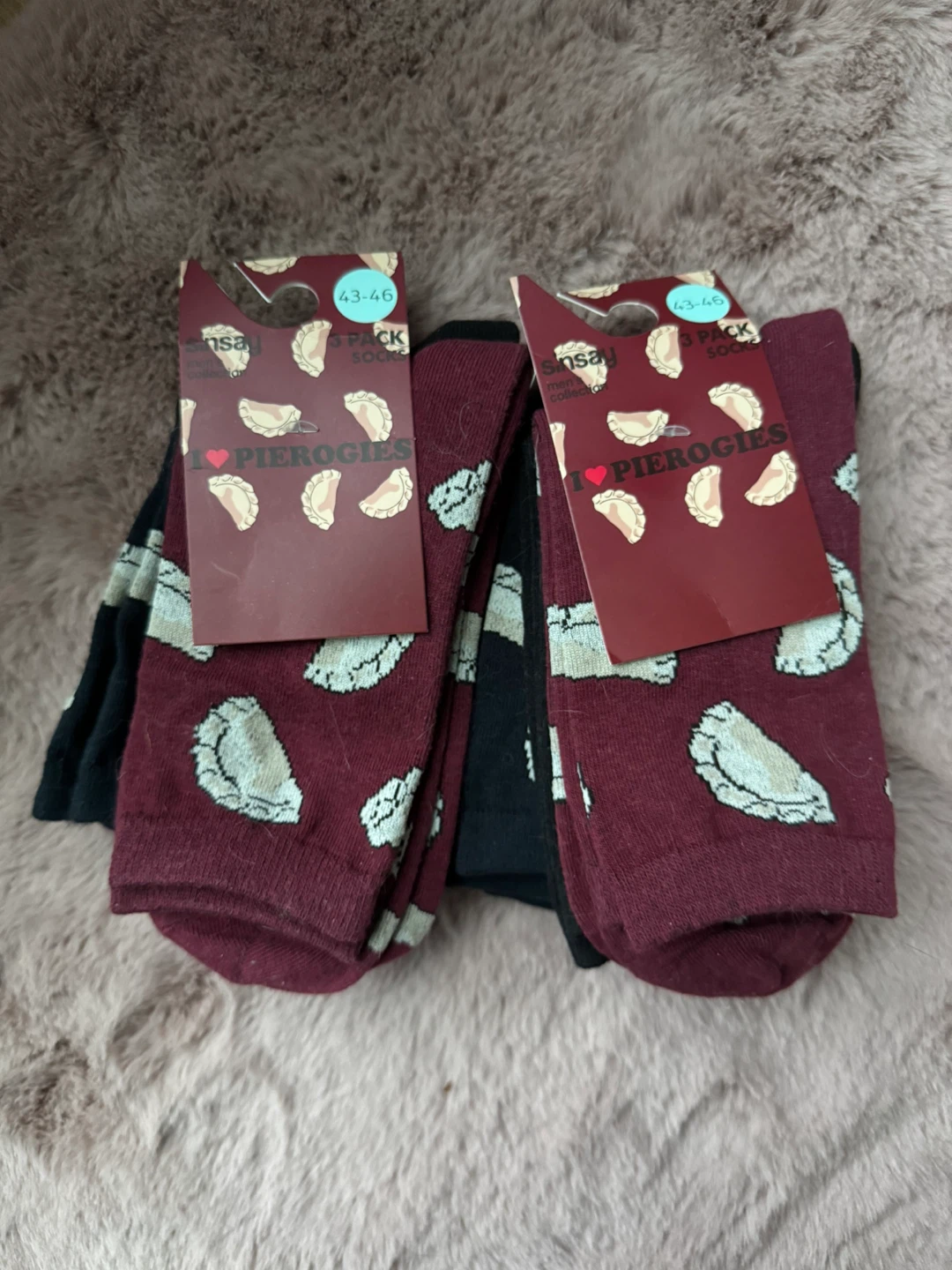 I Heart Pierogies Socks Size 43-46