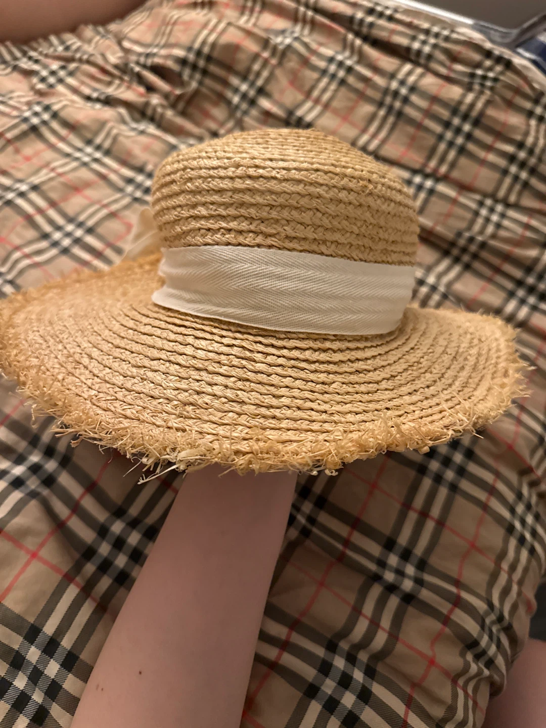 Straw Hat with Ribbon Detail - photo 4