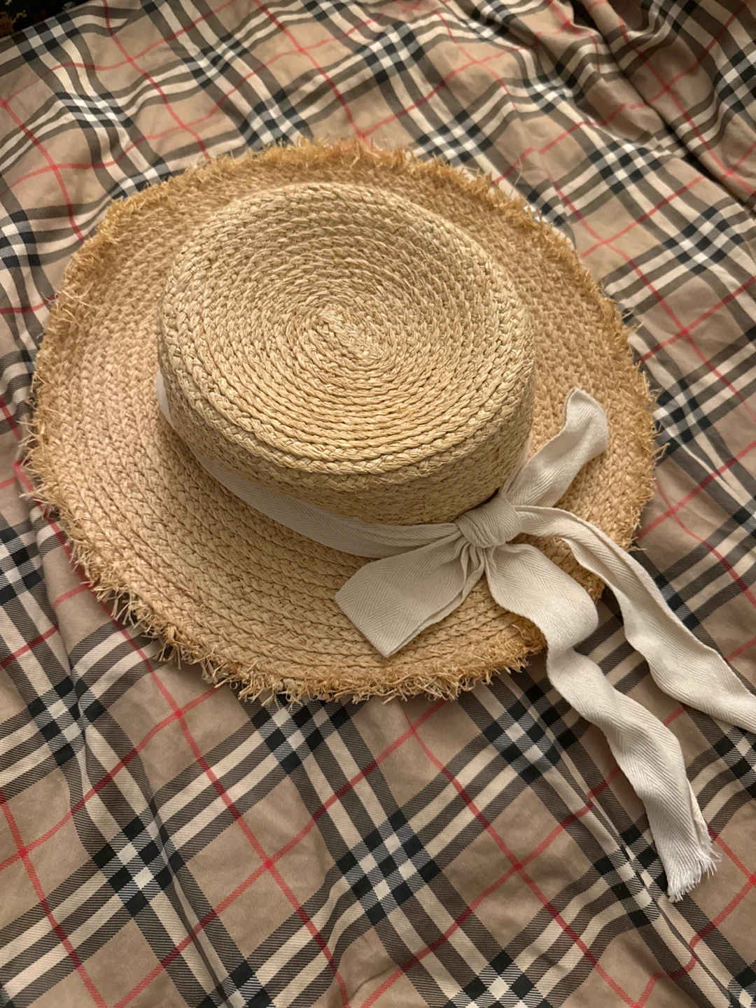 Straw Hat with Ribbon Detail - photo 2