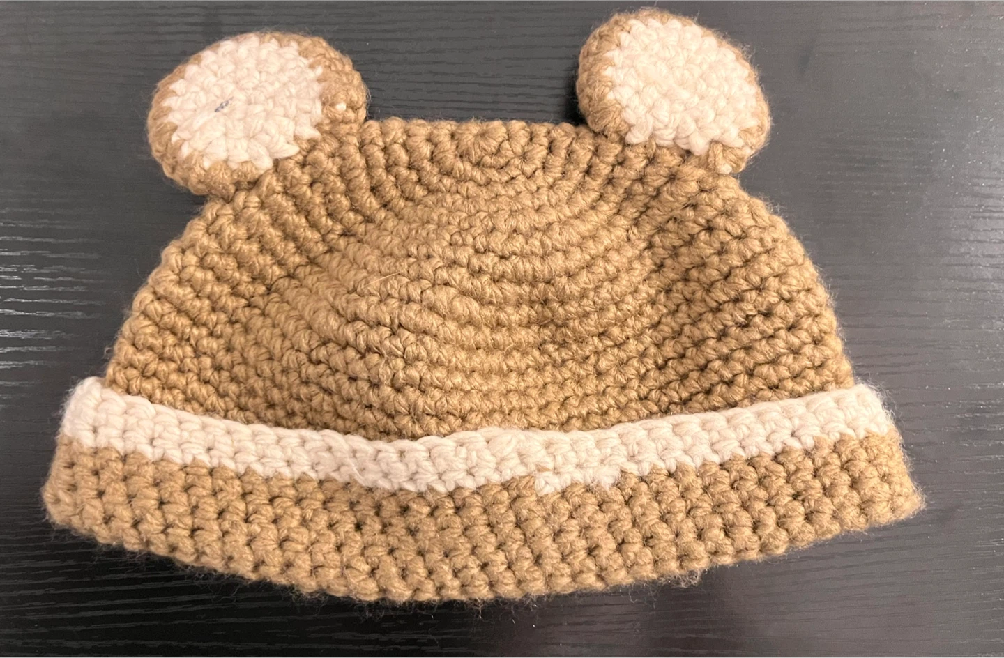 Hand-Crocheted Bear Ear Hat - photo 2