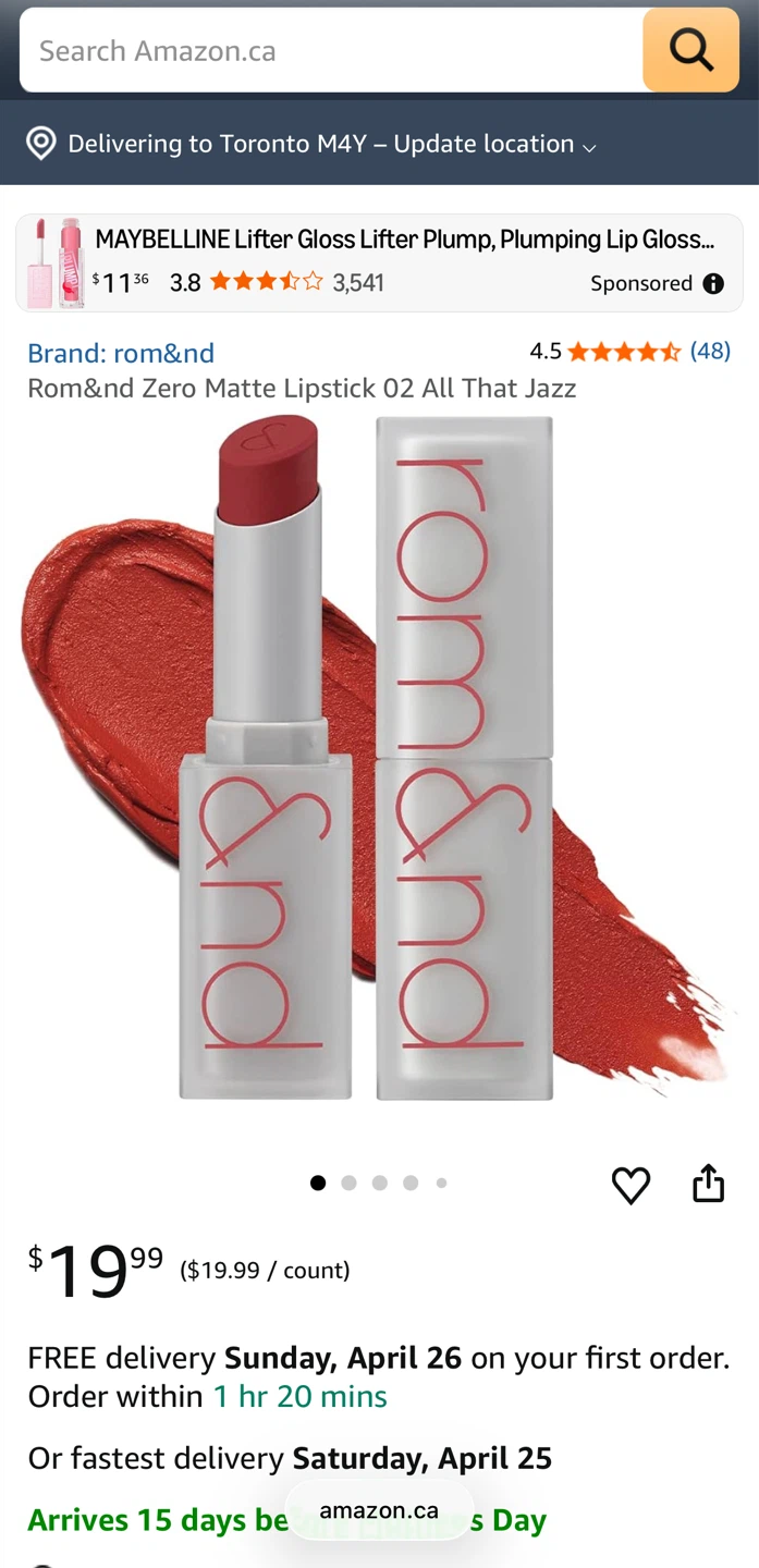 Rom&nd Zero Matte Lipstick 02 All That Jazz
