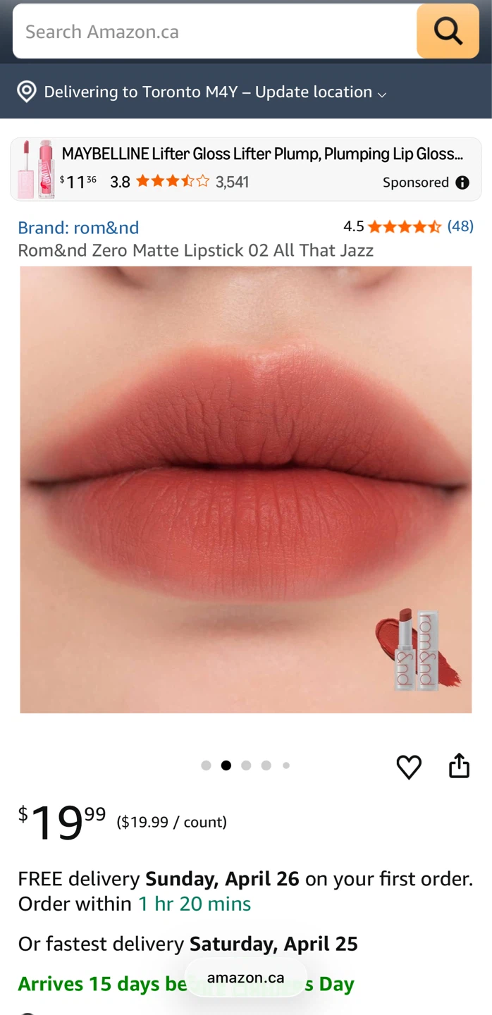Rom&nd Zero Matte Lipstick 02 All That Jazz - photo 2