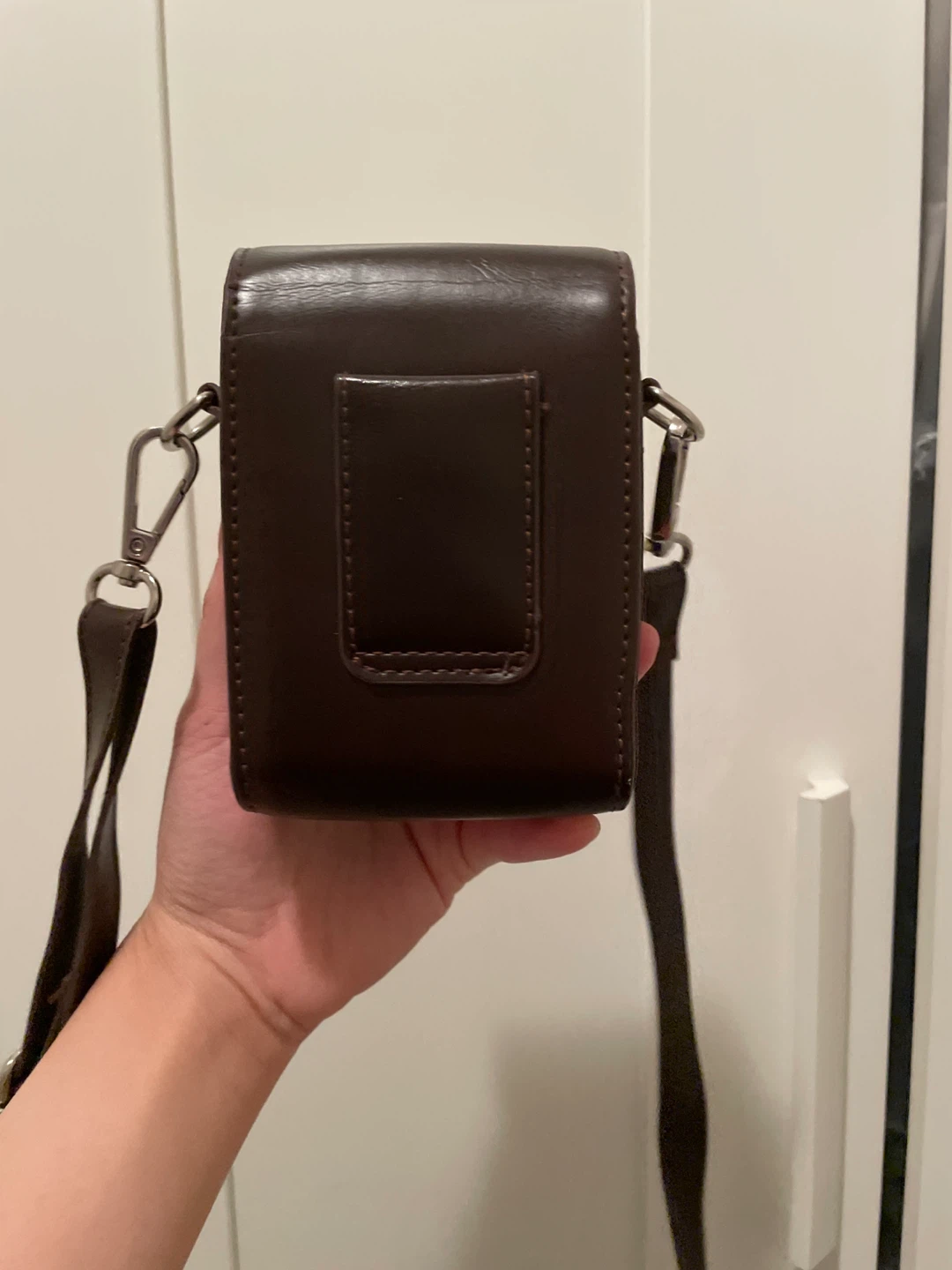 Brown Leather Mini Camera Bag (Crossbody) - photo 3