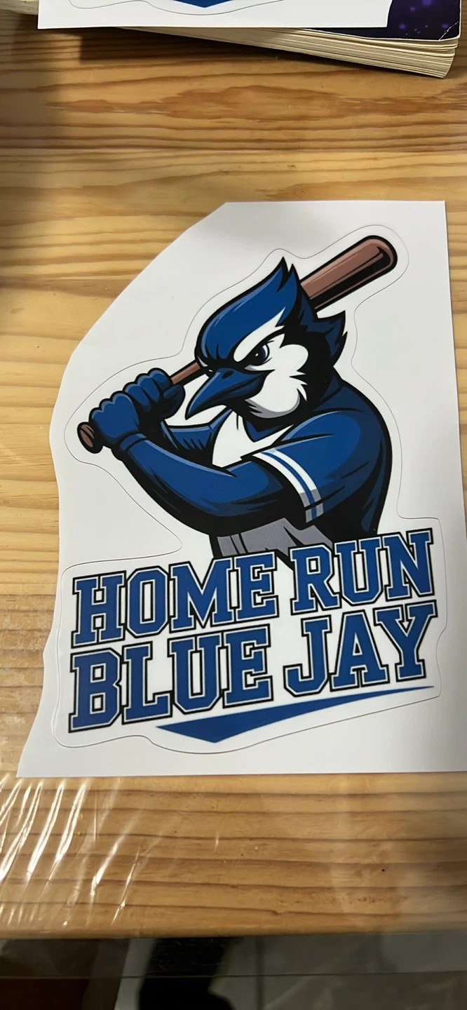 Home Run Blue Jay  car decal Sticker