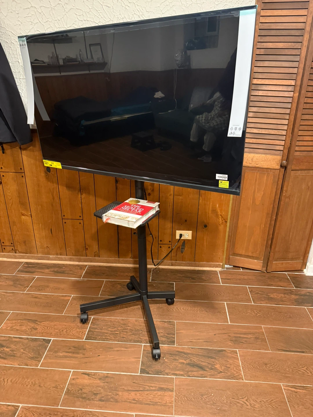 TV with Rolling TV Stand