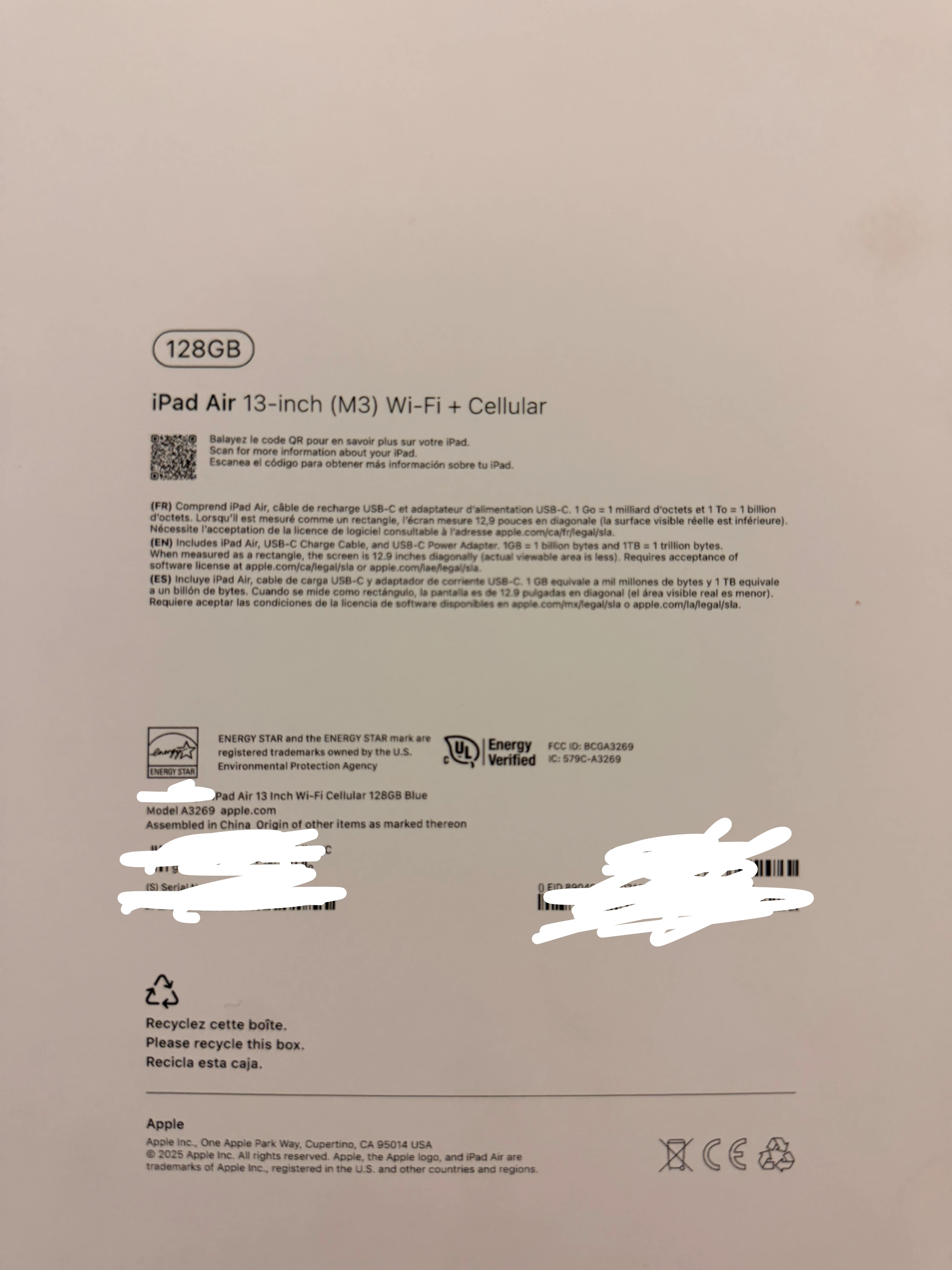 Ipad Air M3 13’ 128gb