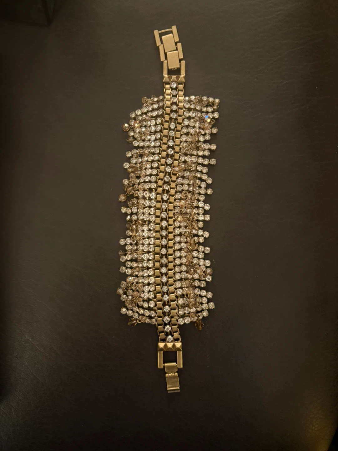 Sparkly Gold-Toned Bracelet with Rhinestones 🌱 - photo 4