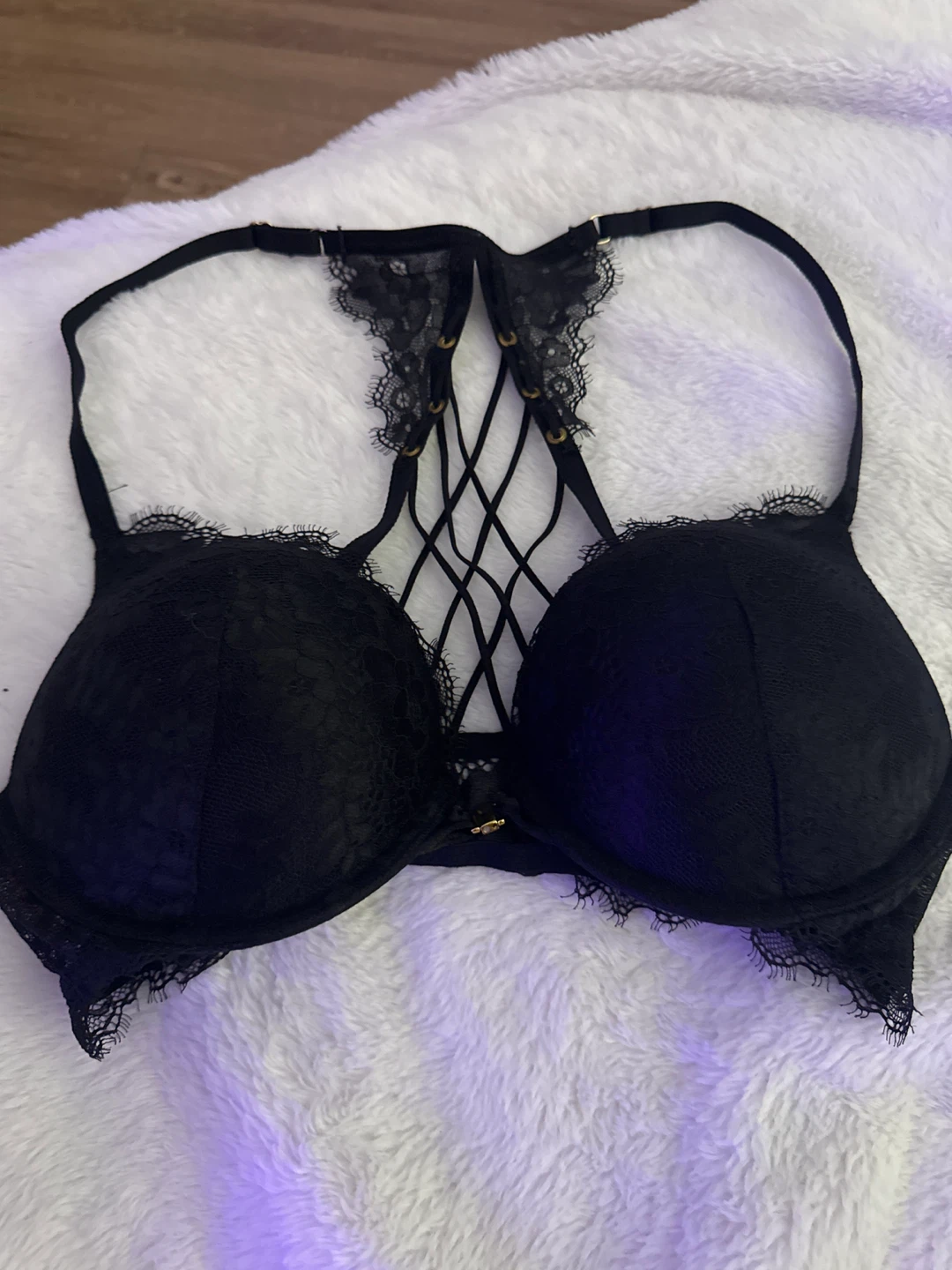 Black Lace Push-Up Bra - photo 2