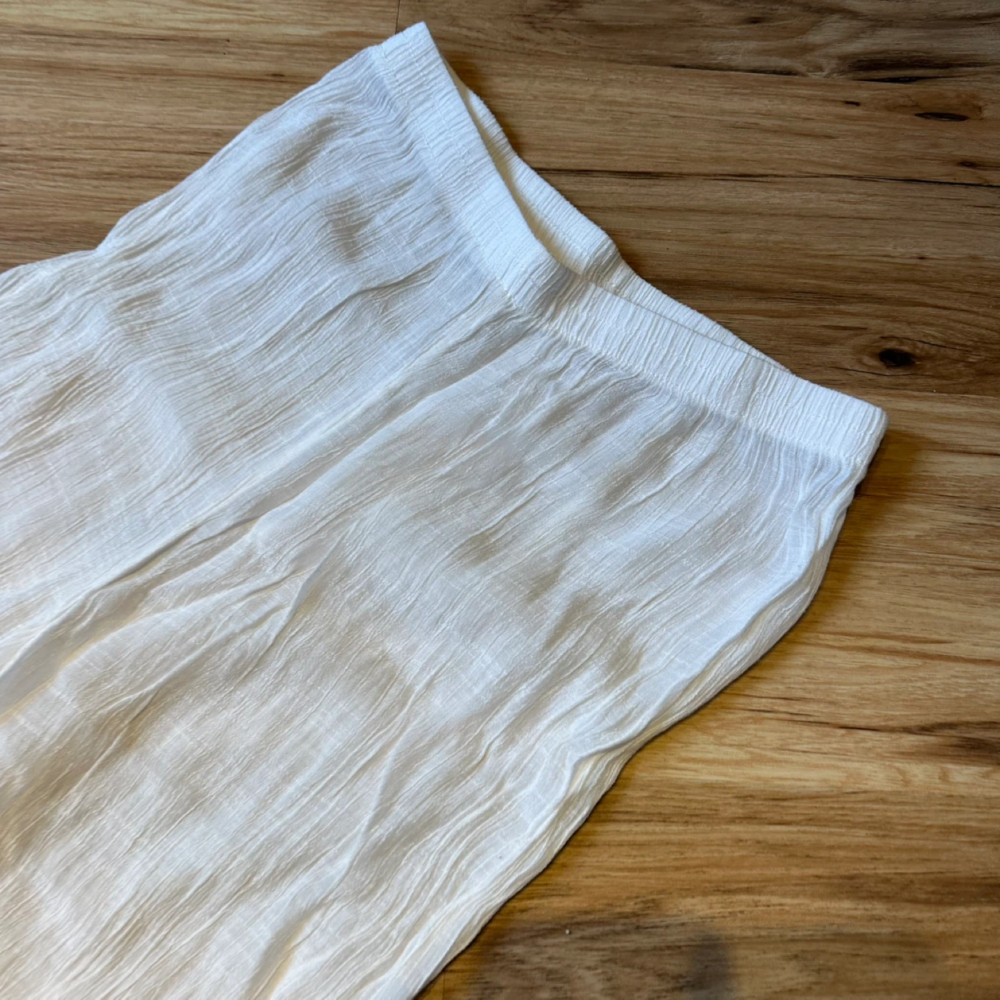 White Textured Beach Coverup Pants - photo 3