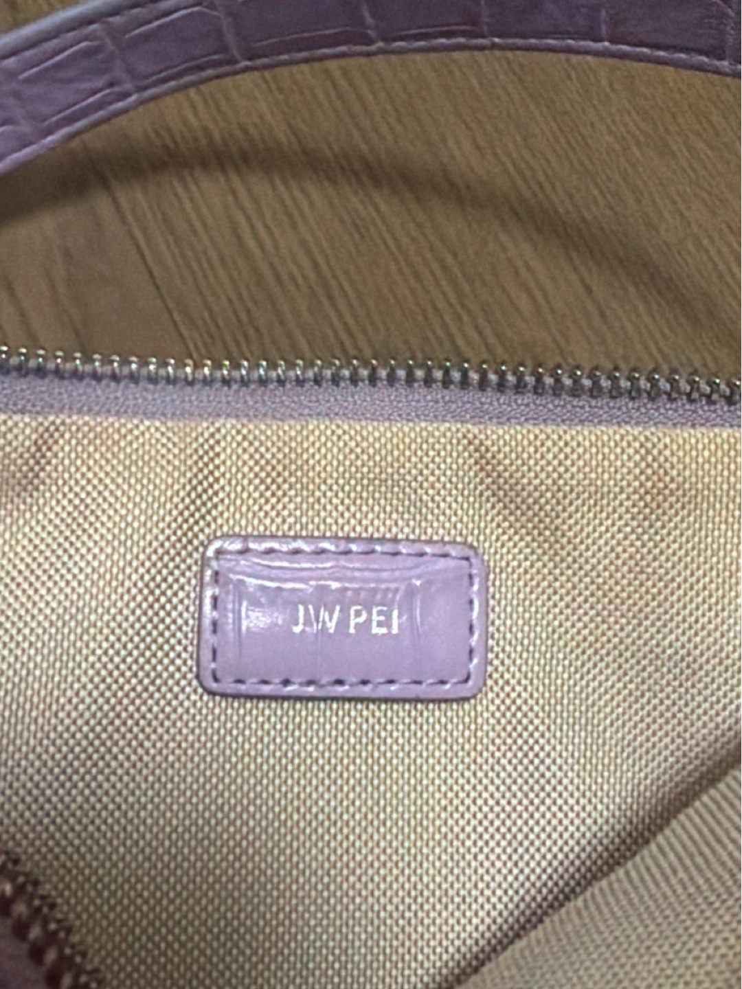 JW PEI Lavender Croc Embossed Shoulder Bag - photo 3