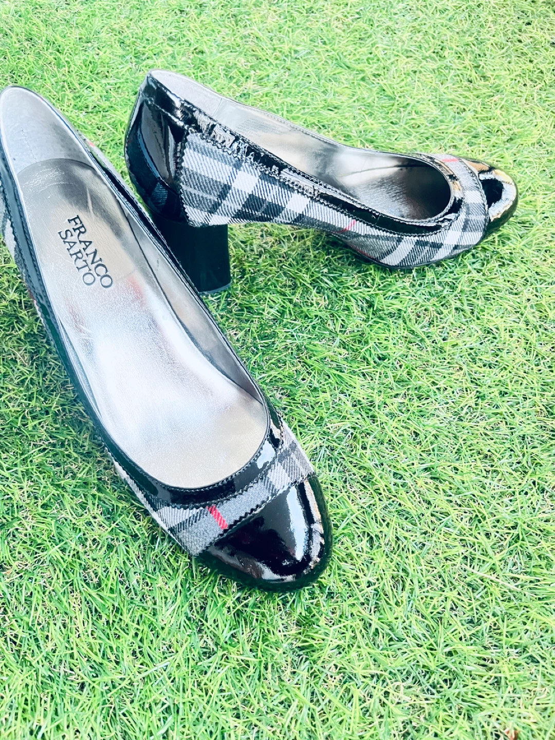 Franco Sarto Women's Plaid Heels