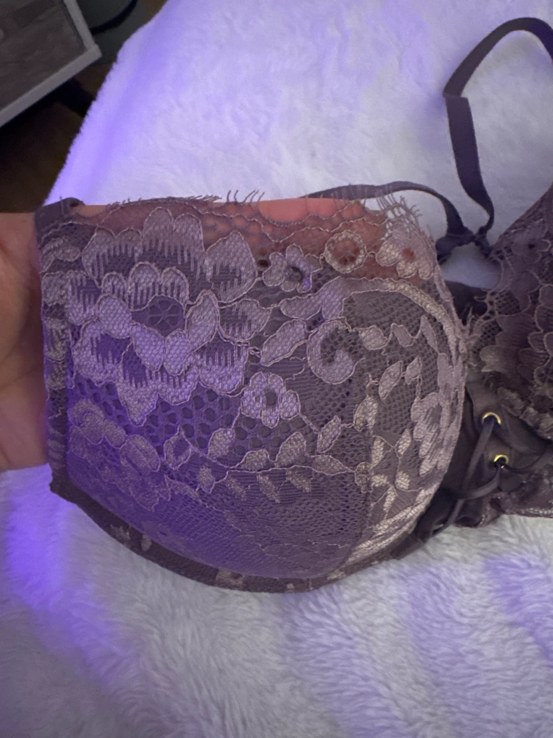 Purple Lace Balconette Bra - photo 2