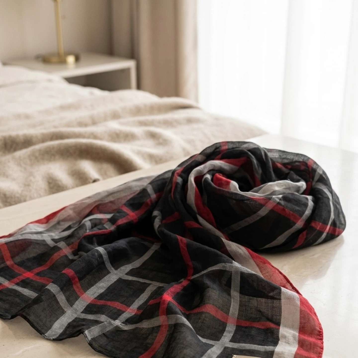 New Reflessi Black Scarf Red & Gray - photo 2