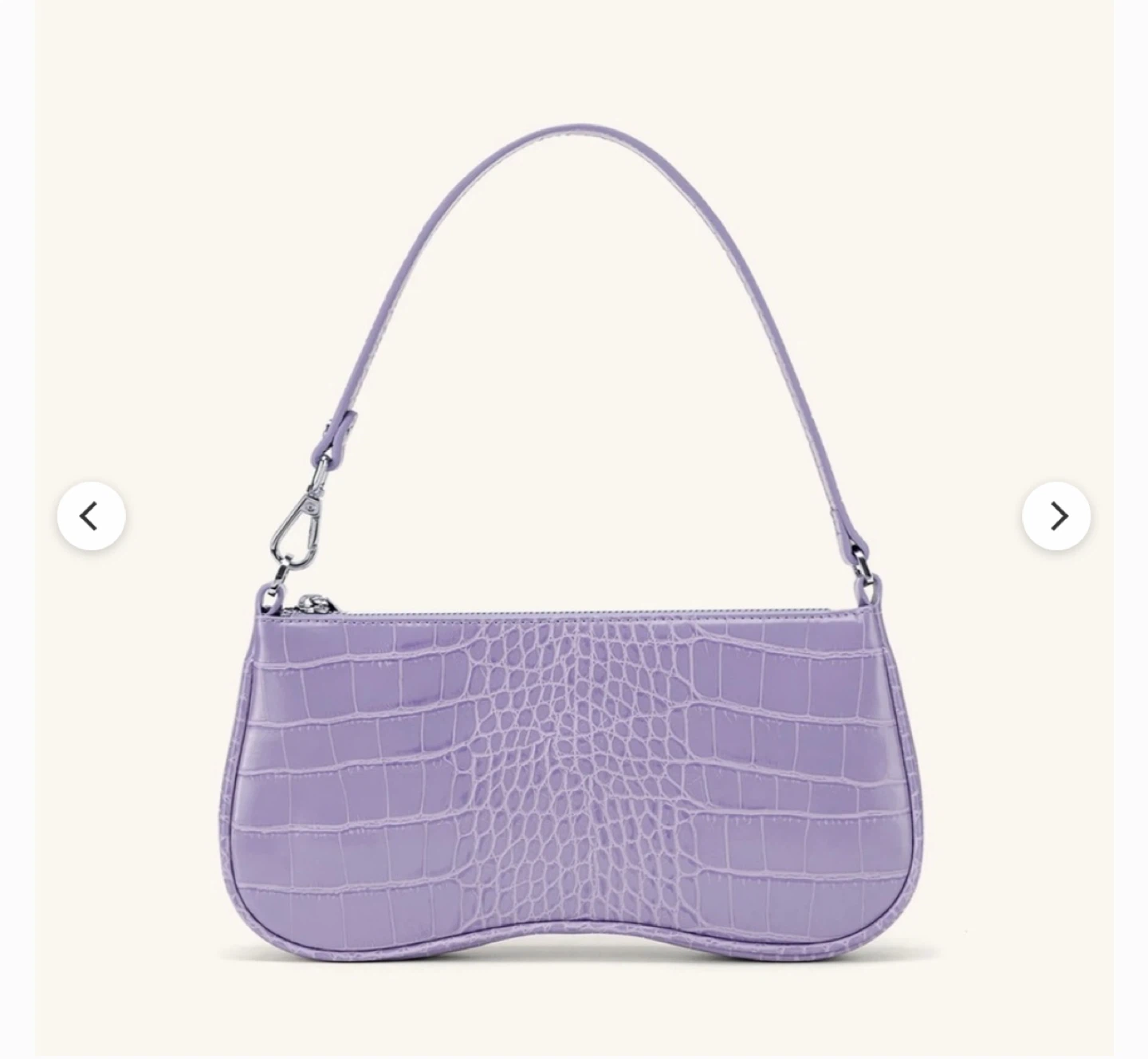 JW PEI Lavender Croc Embossed Shoulder Bag