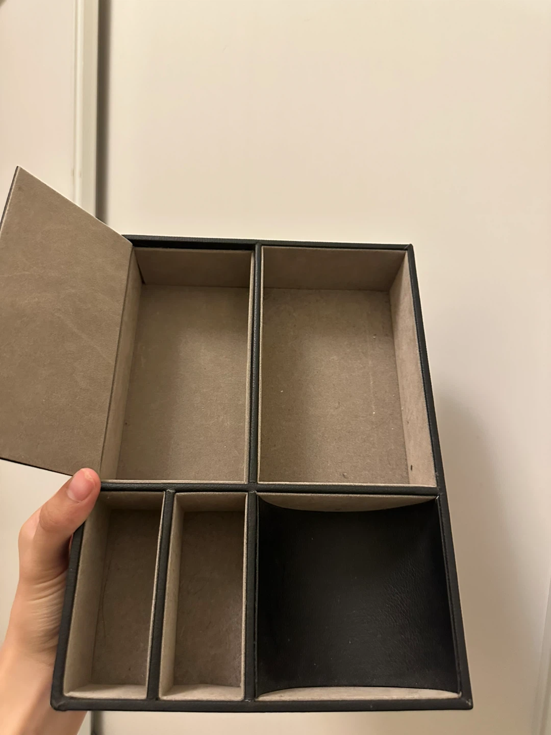 Black Faux Leather Tray Organizer - photo 3
