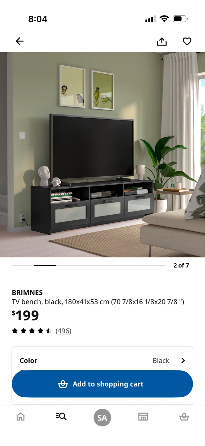 IKEA BRIMNES TV Bench Black - photo 3