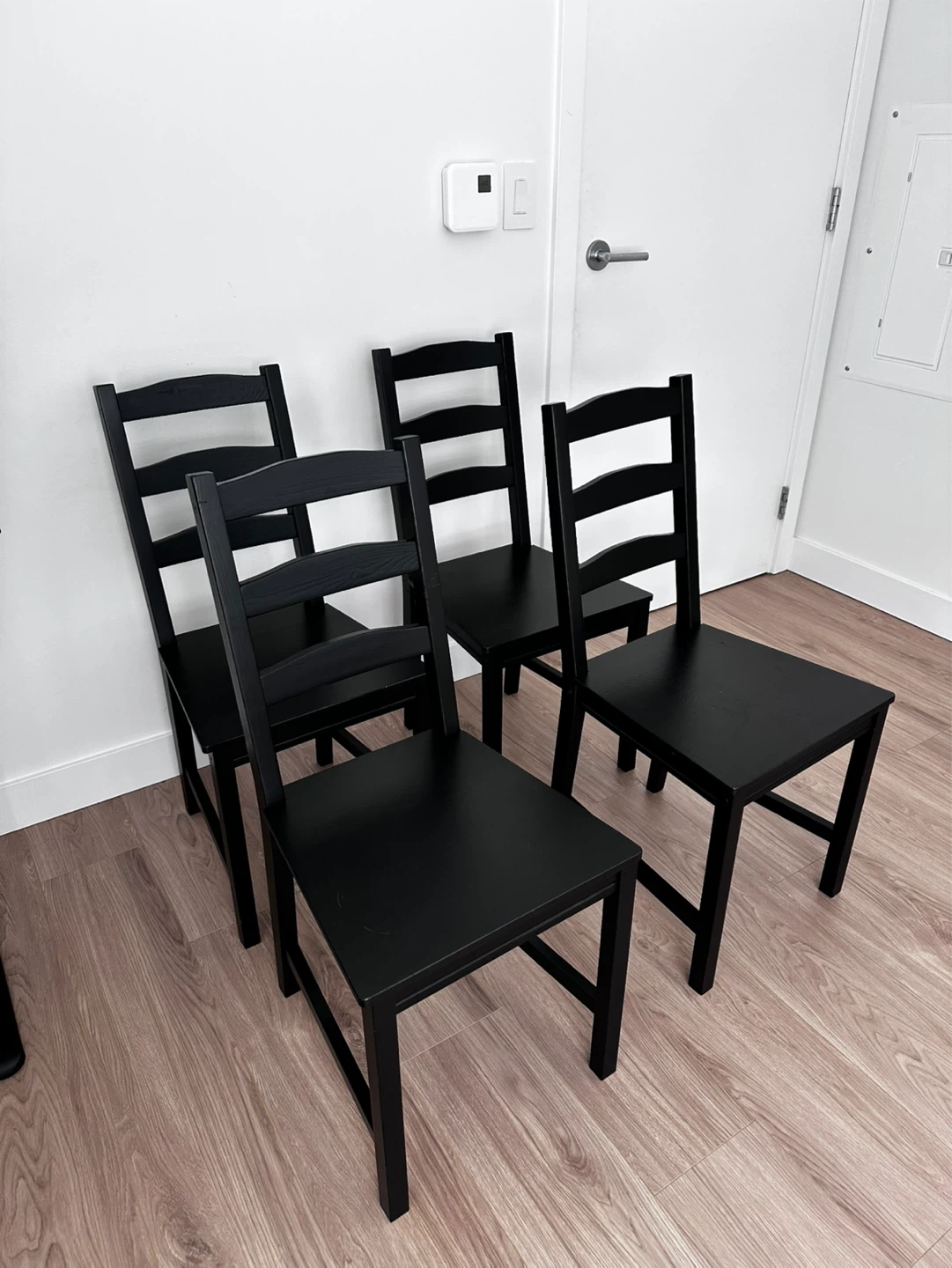 Black Dining Table with 4 Chairs - photo 3