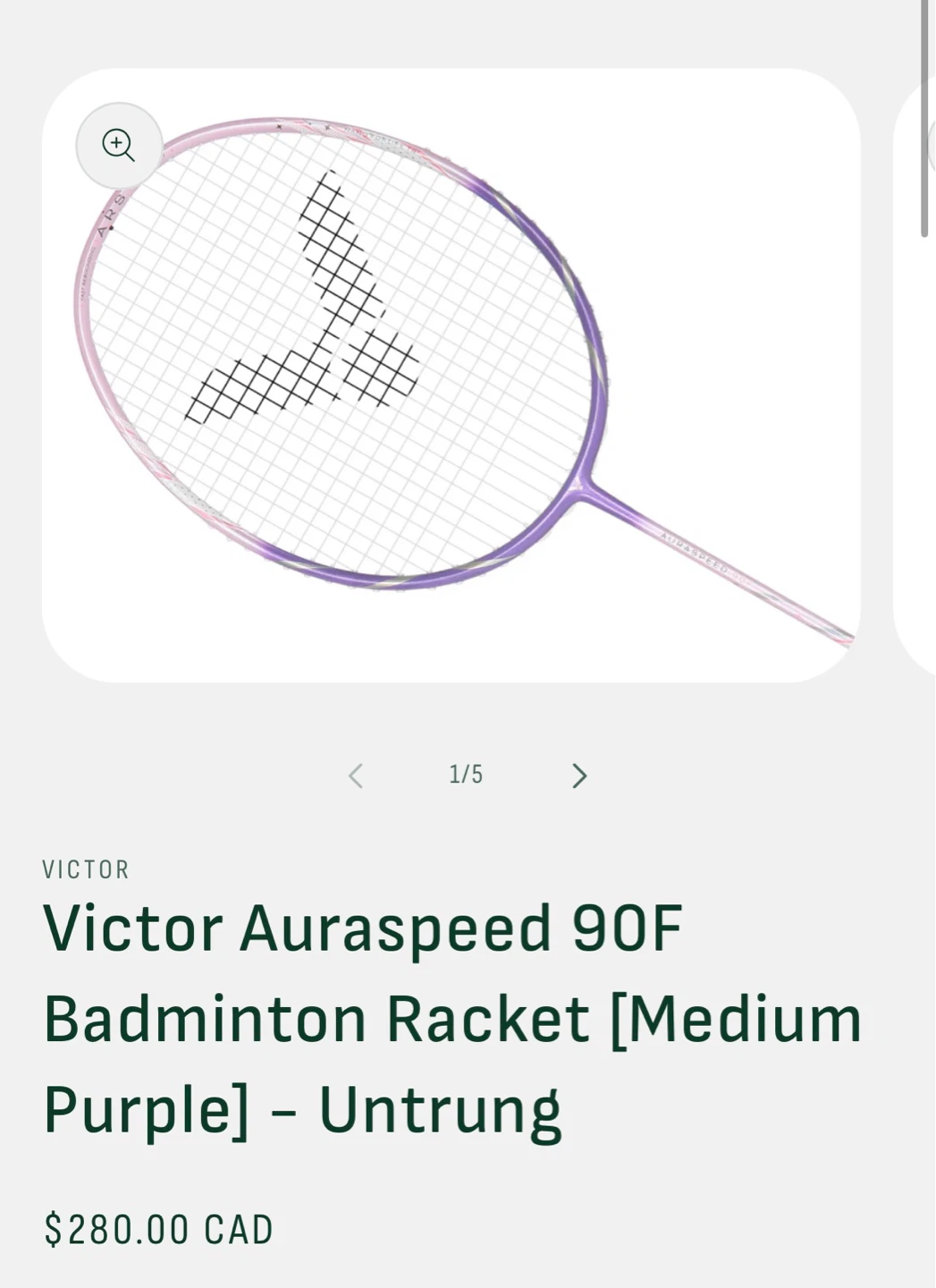 Victor Auraspeed 90F Badminton Racket - Medium Purple - photo 5