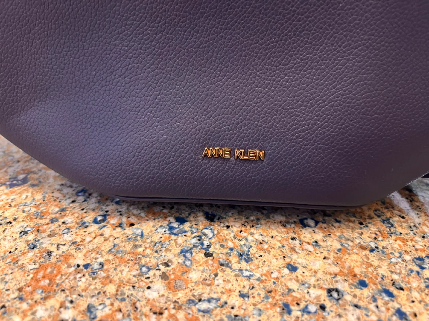New with tag Anne Klein Navy Faux Leather Tote Bag - photo 2
