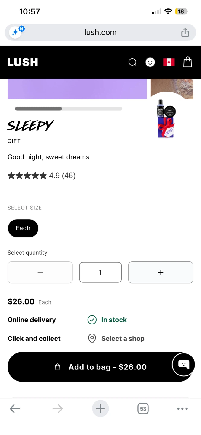 🆕 Lush Sleepy Gift Set (Shower Gel & Body Lotion) - photo 3