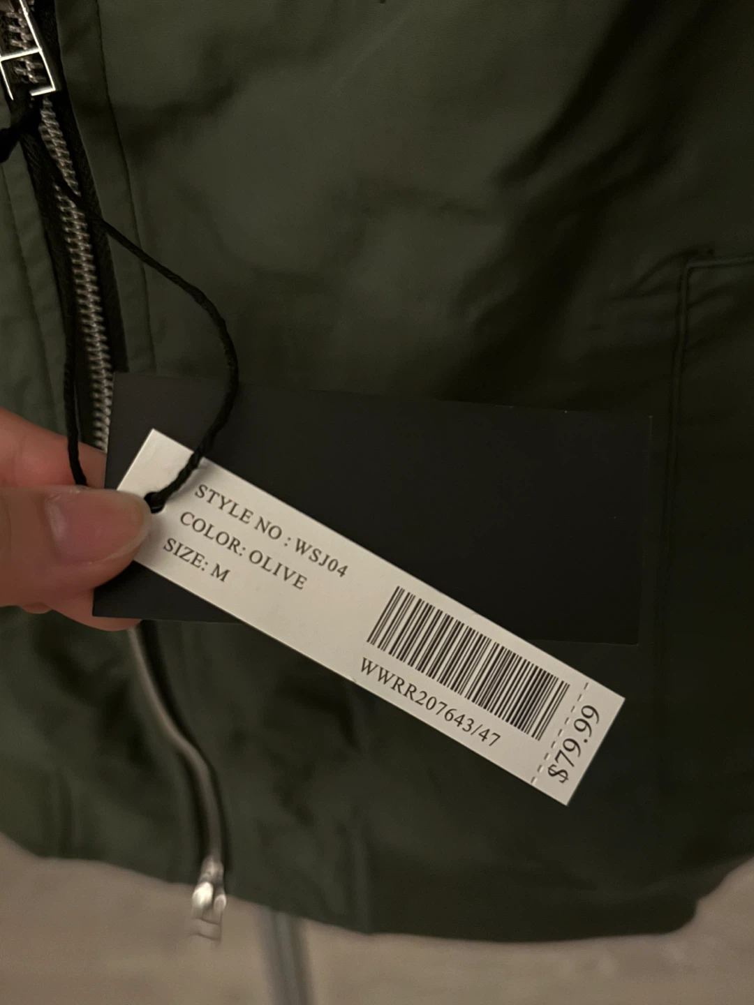 New Riflessi Olive Green Bomber Jacket - Size M - photo 3