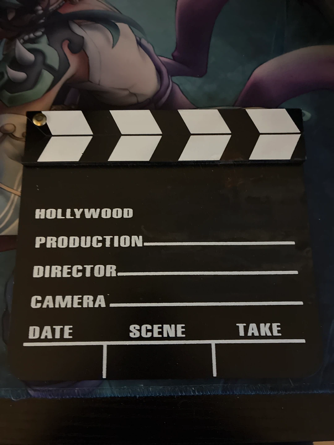 Clapboard for filming