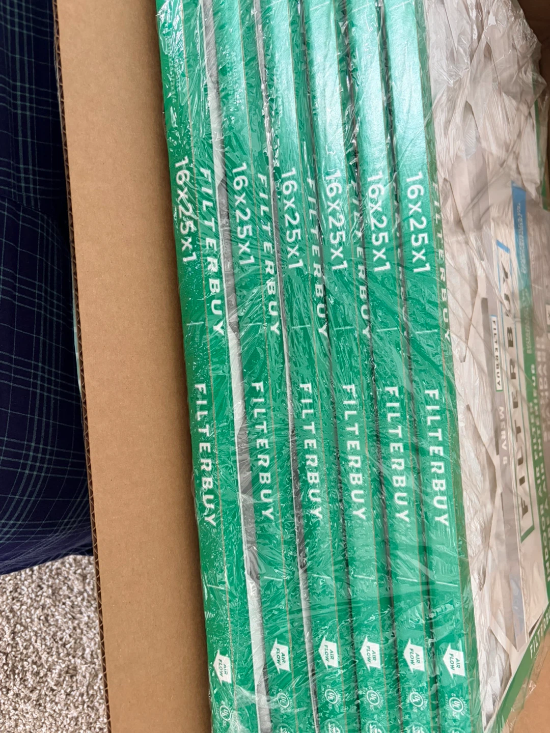 Filterbuy 16x25x1 MERV 8 Indoor Air Filter -( Pack of 6 ) - photo 2