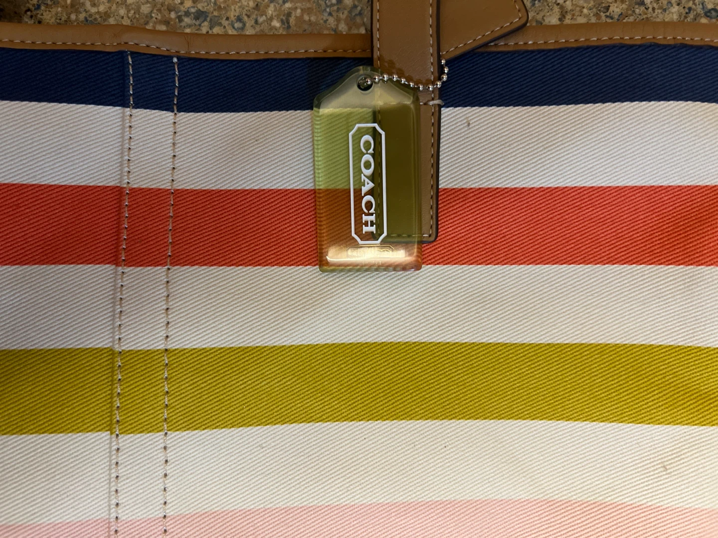 New without tag Coach Striped oversized Tote Bag - photo 2