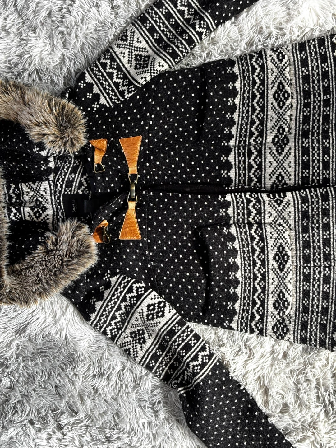 Smythe Fair Isle Faux Fur Hooded Jacket - photo 2
