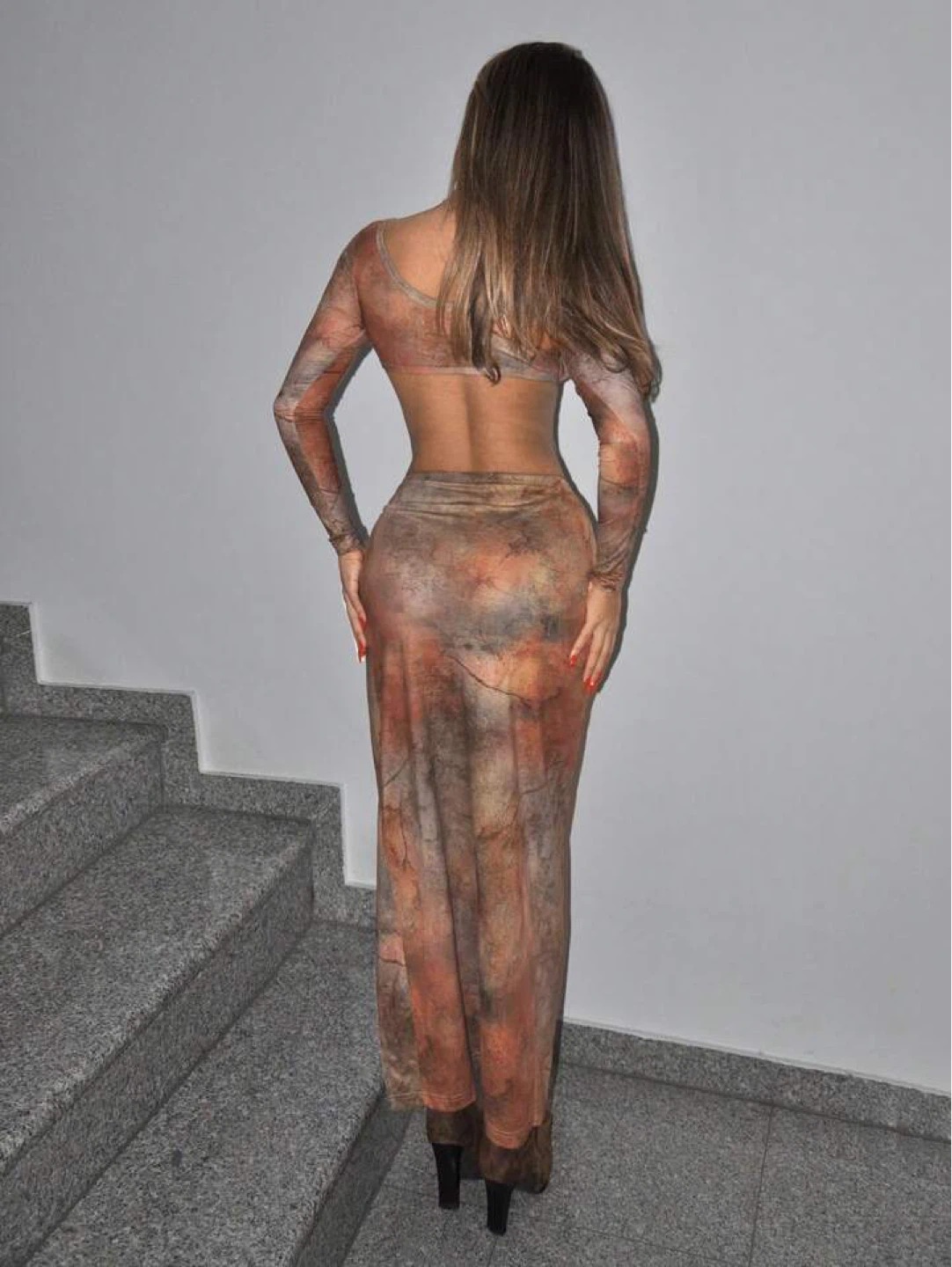 Mesh Print Two-Piece Set XXS - photo 3