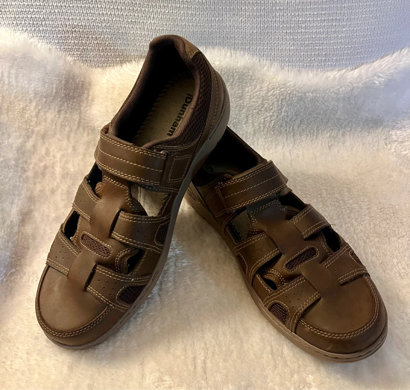 Dunham Men's Brown Leather Fisherman Sandals - Size 11.5 4E - photo 5