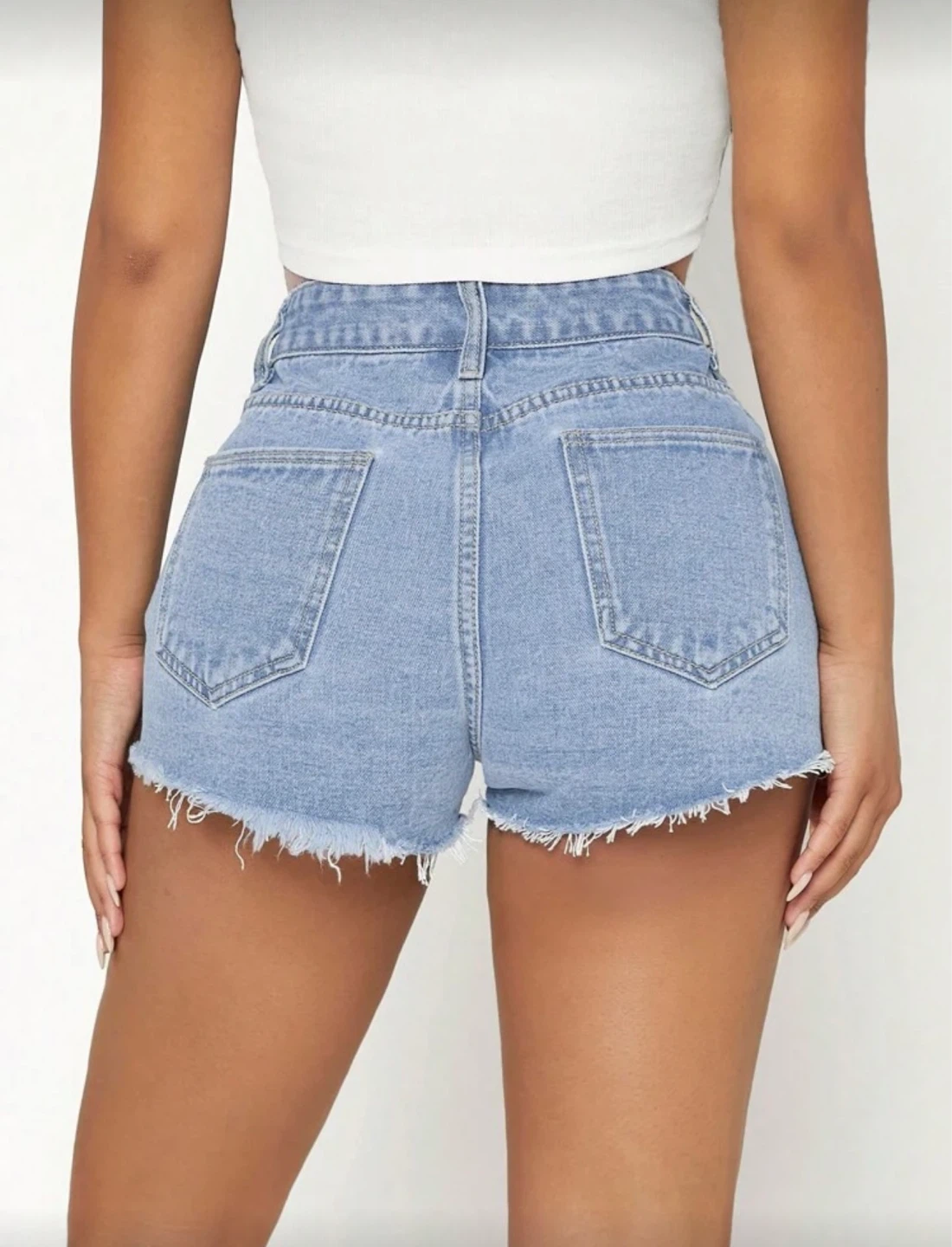 PETITE Raw Hem Denim Shorts Xxs - photo 2