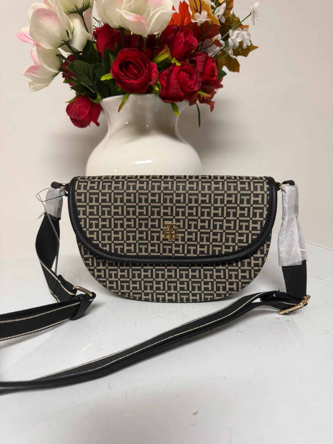 Tommy Hilfiger Monogram Saddle Bag