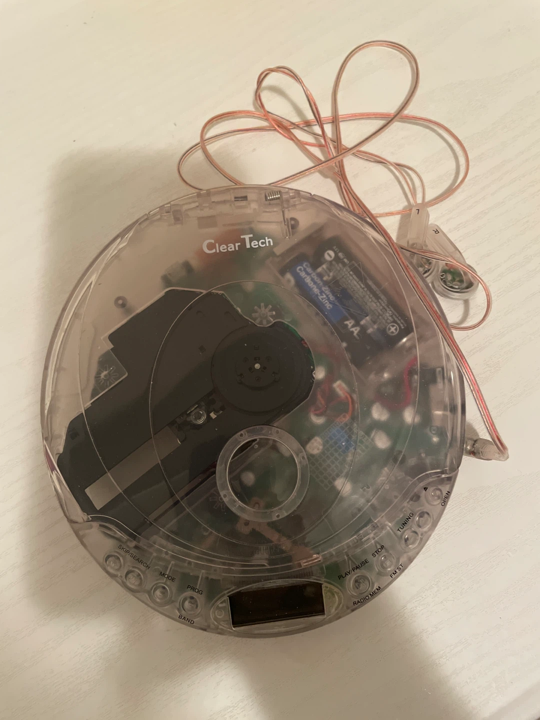 Clear Tech Portable CD Player with Headphones