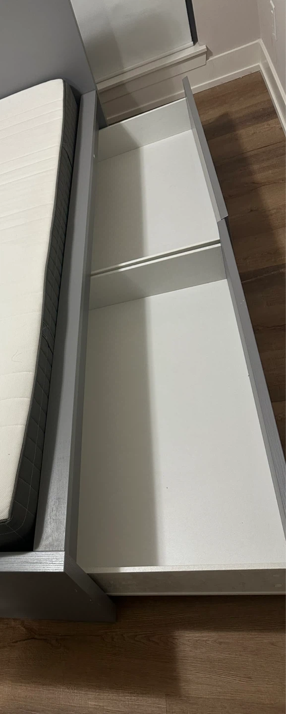 MALM high bed frame, 4 storage boxes, slatted base - photo 4