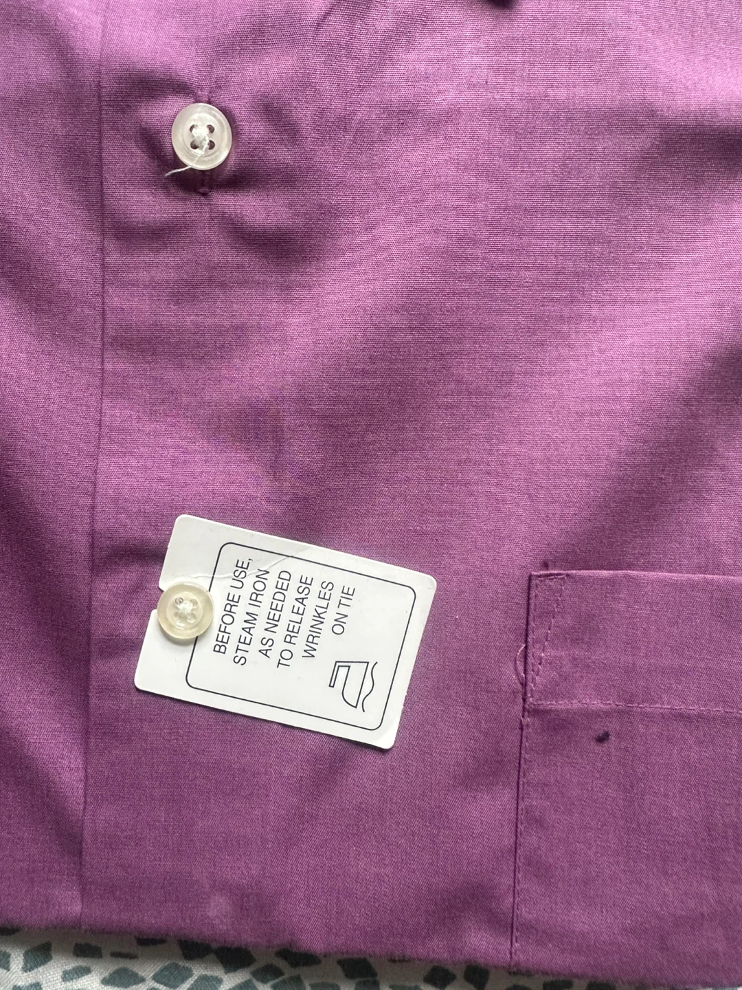 Haggar Men's XL Purple Button-Up Dress Shirt 17-17½ - photo 3