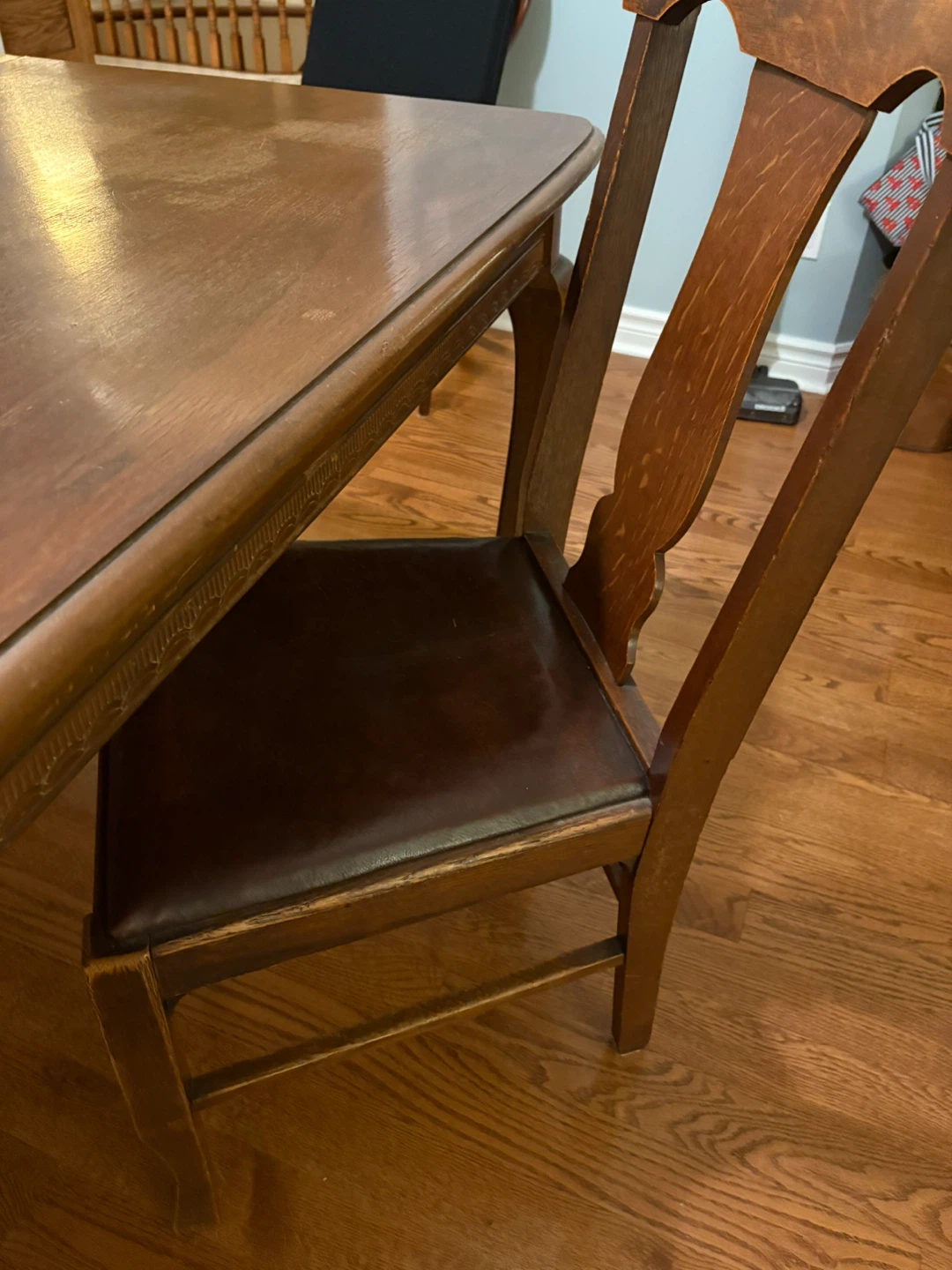 FREE - Vintage Wood Dining Table with 2 Chairs - As Is
