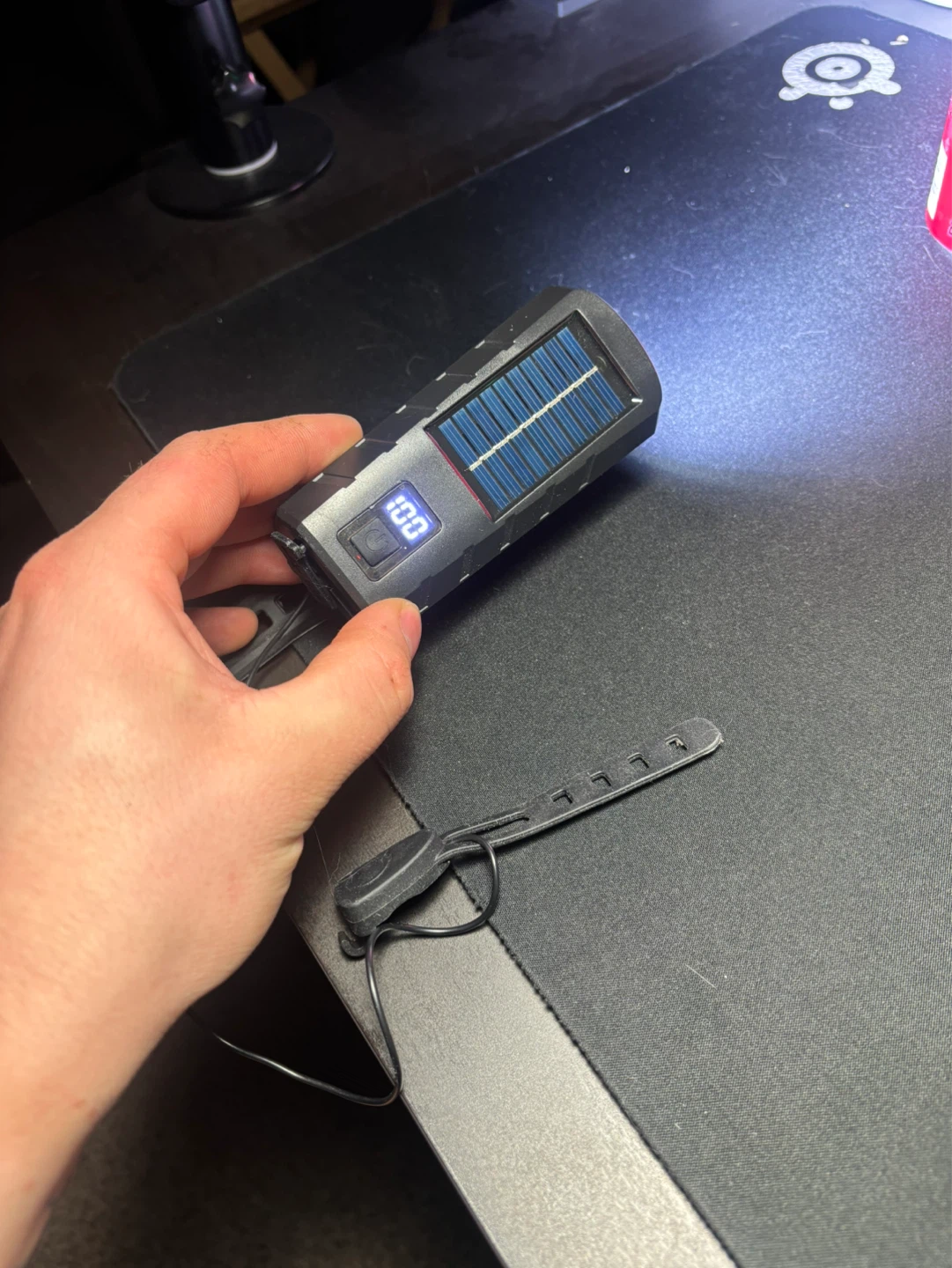 Solar Powered Bicycle Tail Light with Digital Display