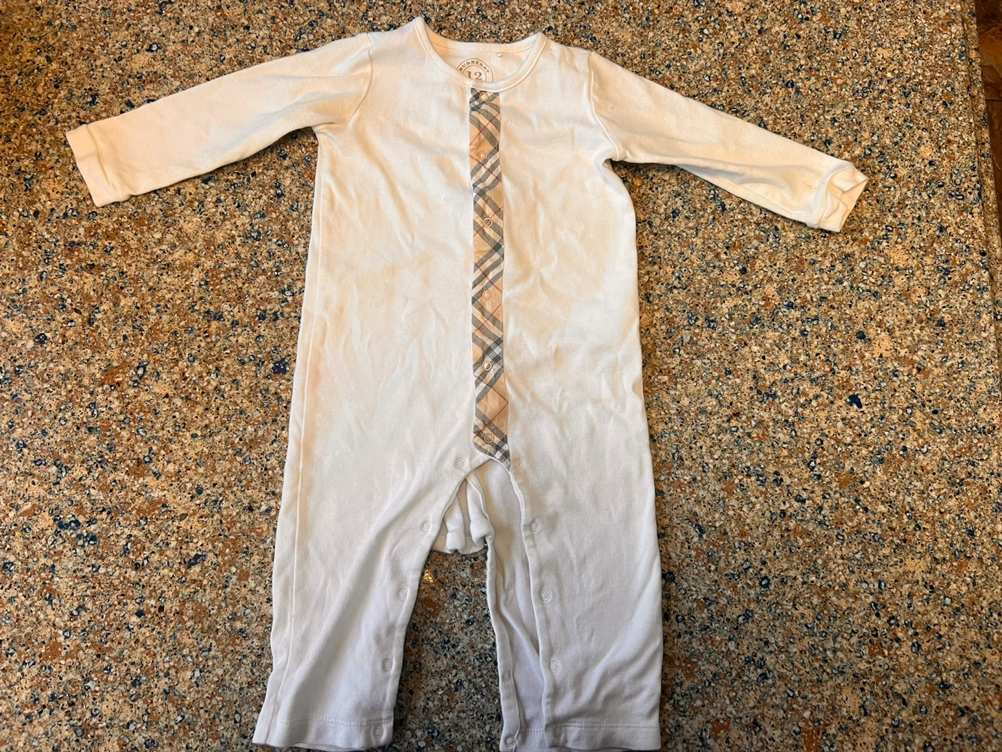 Original & authentic Burberry Baby White Romper 12 Months