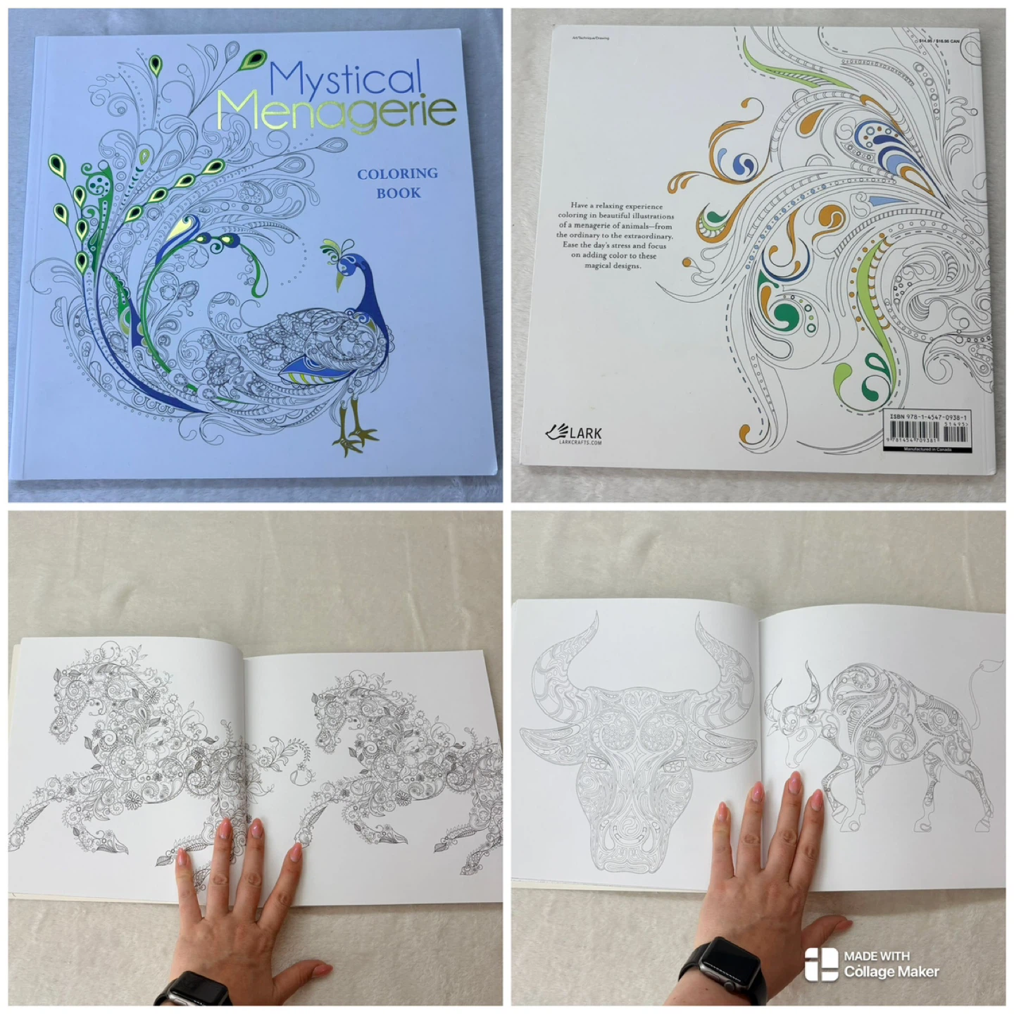 5 Adult Coloring Book Lot With Markers Zendoodle Art Therapy - photo 3