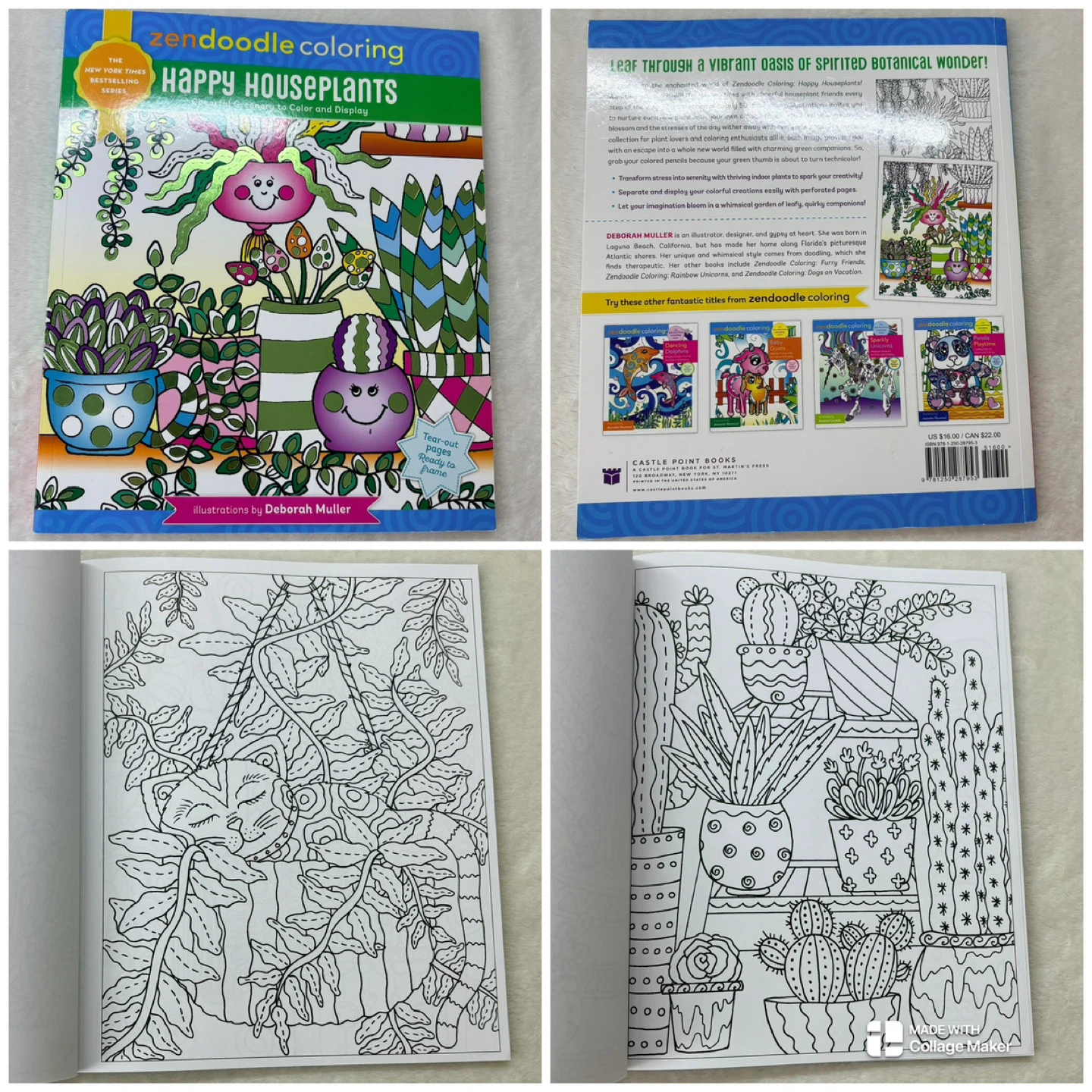 5 Adult Coloring Book Lot With Markers Zendoodle Art Therapy - photo 5